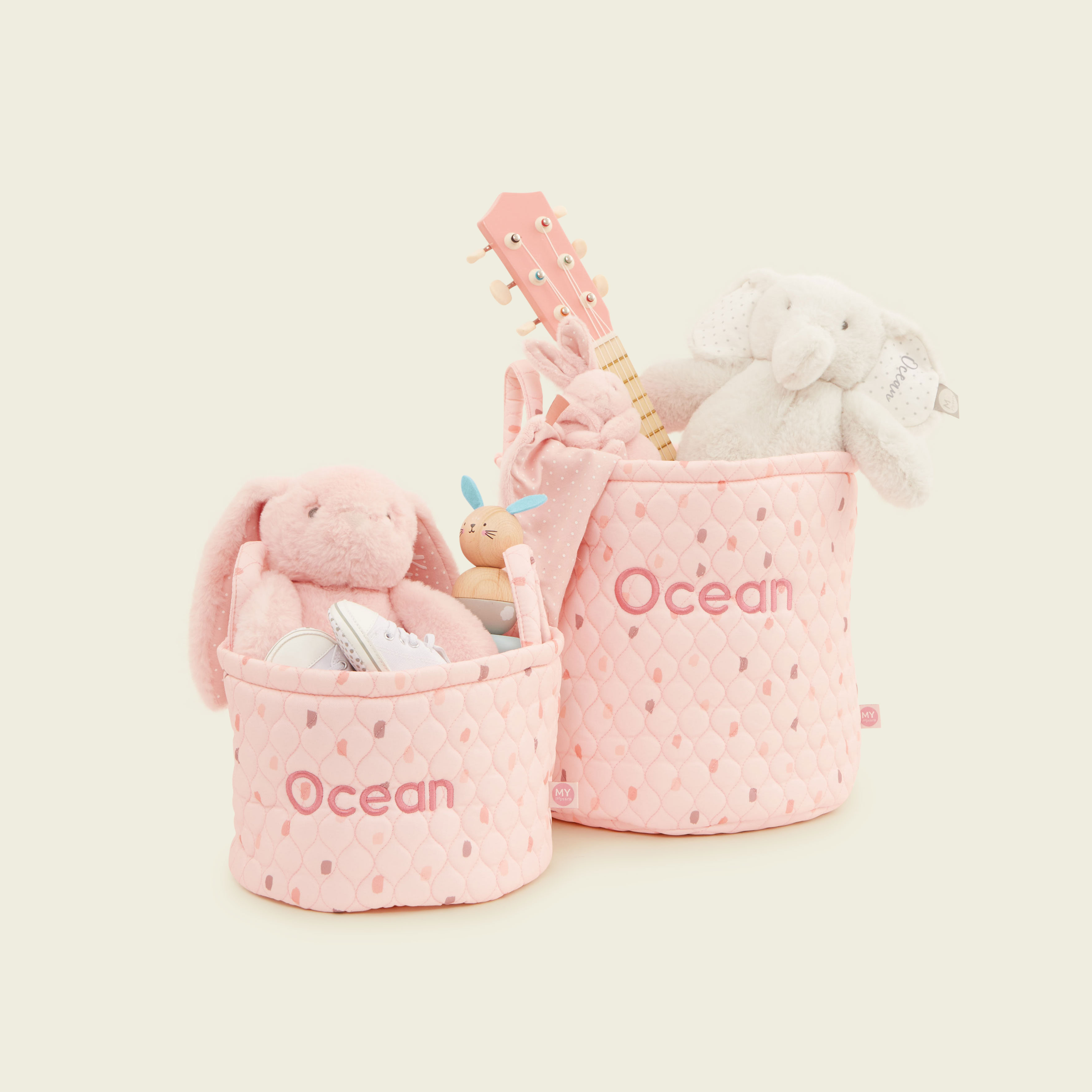 Personalised Polka Dot Storage Bag Set