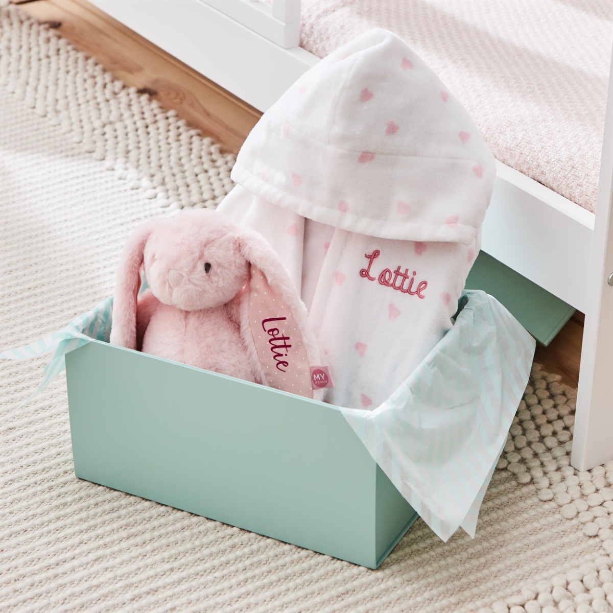 Personalised Heart Snuggle and Cuddle Gift Set