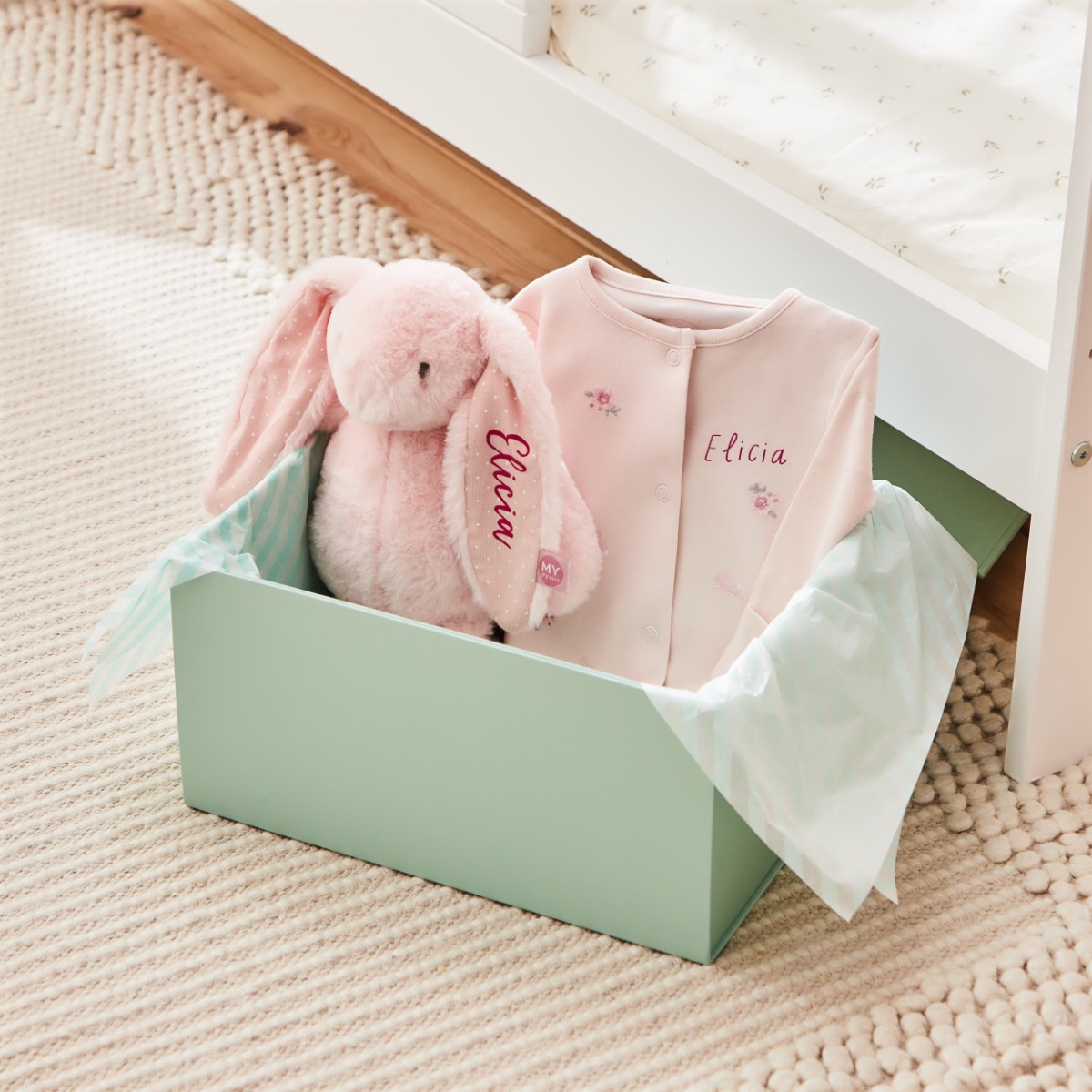 Personalised Snuggle Cuddle Bunny Gift Set