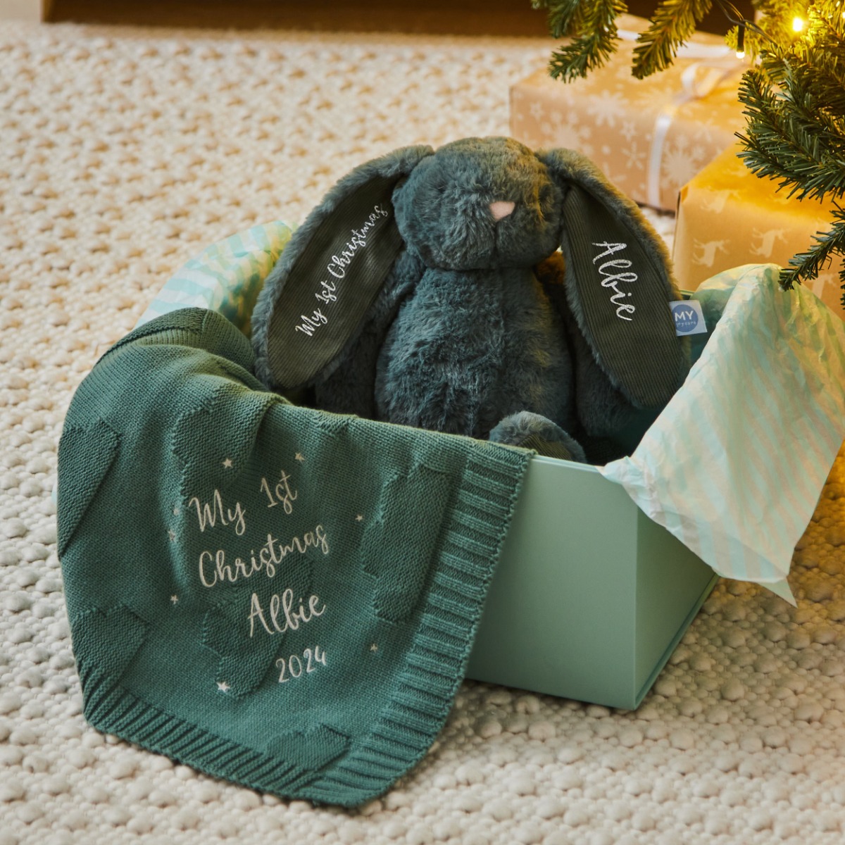 Personalised My 1st Christmas Cuddle Forest Gift Set