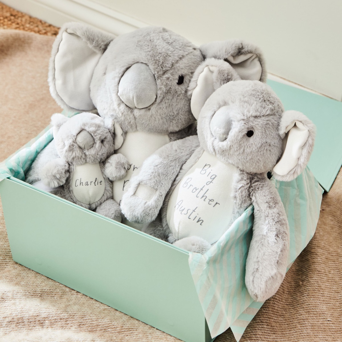 Personalised Koala Plush Toy Family Set