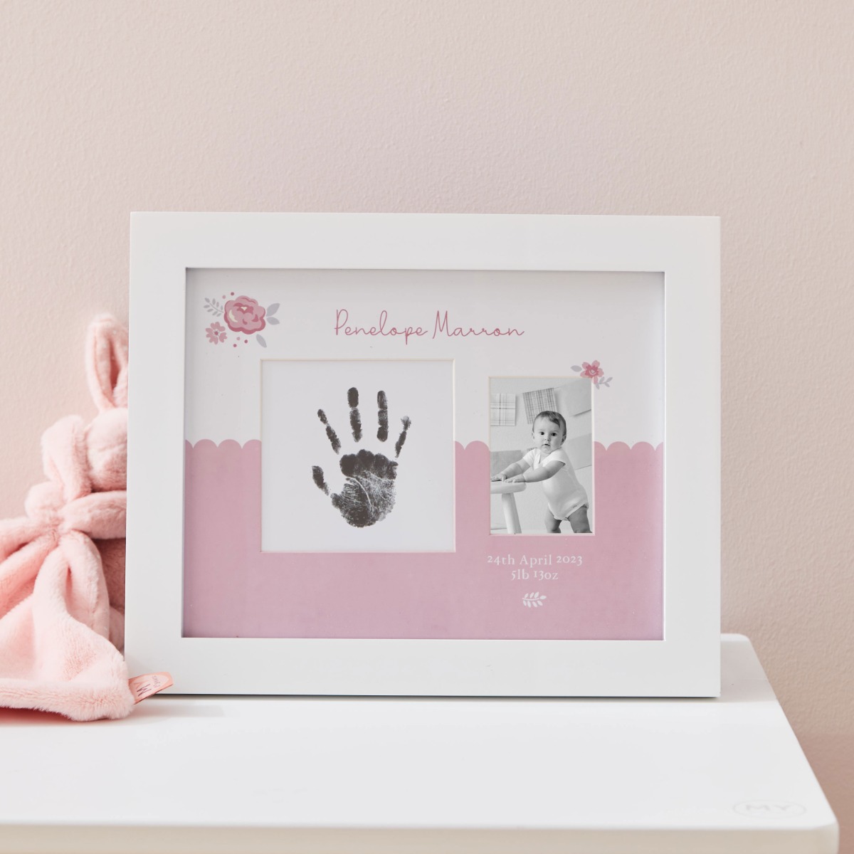 Personalised New Baby Handprint Photo Frame