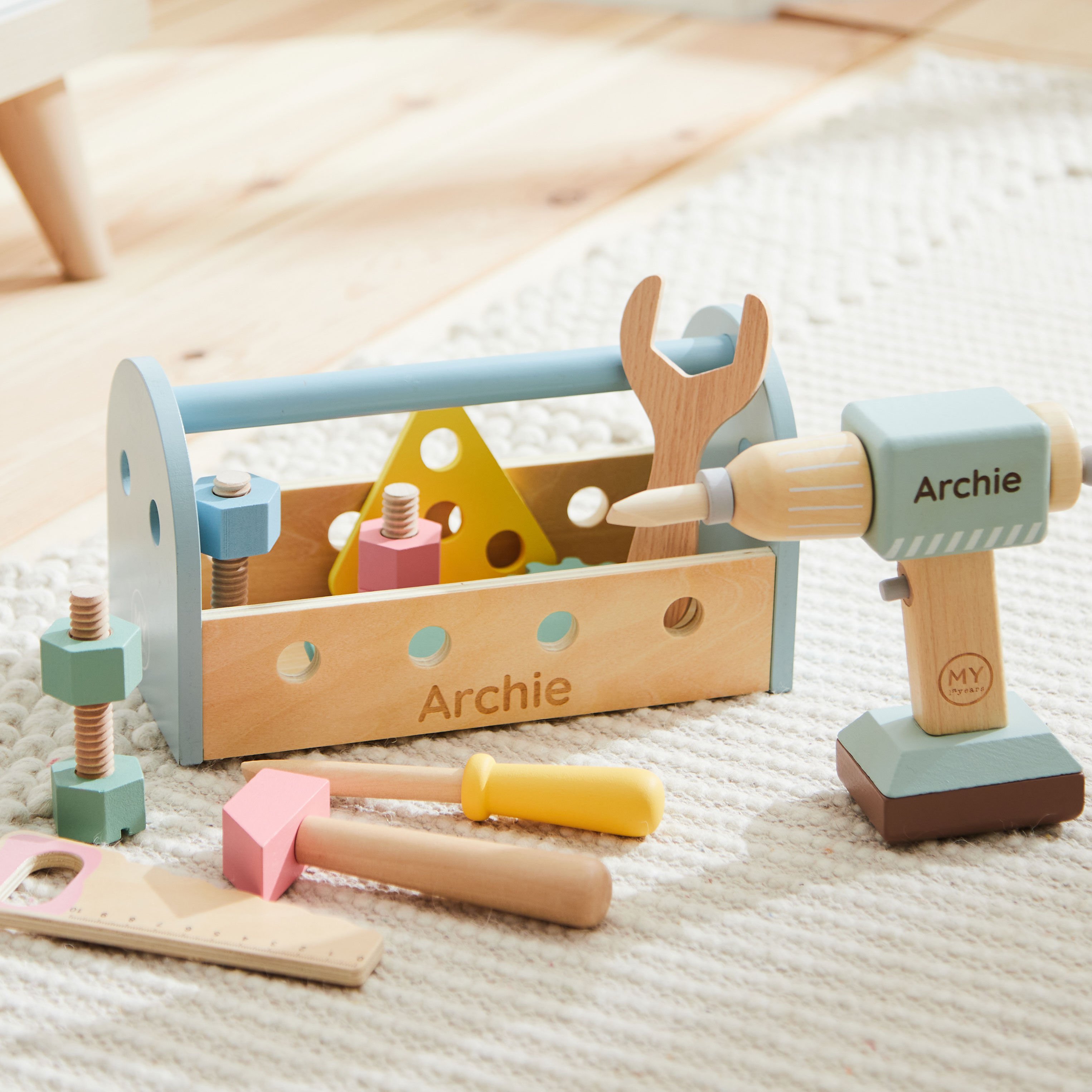 Personalised Wooden Tools Essentials Set