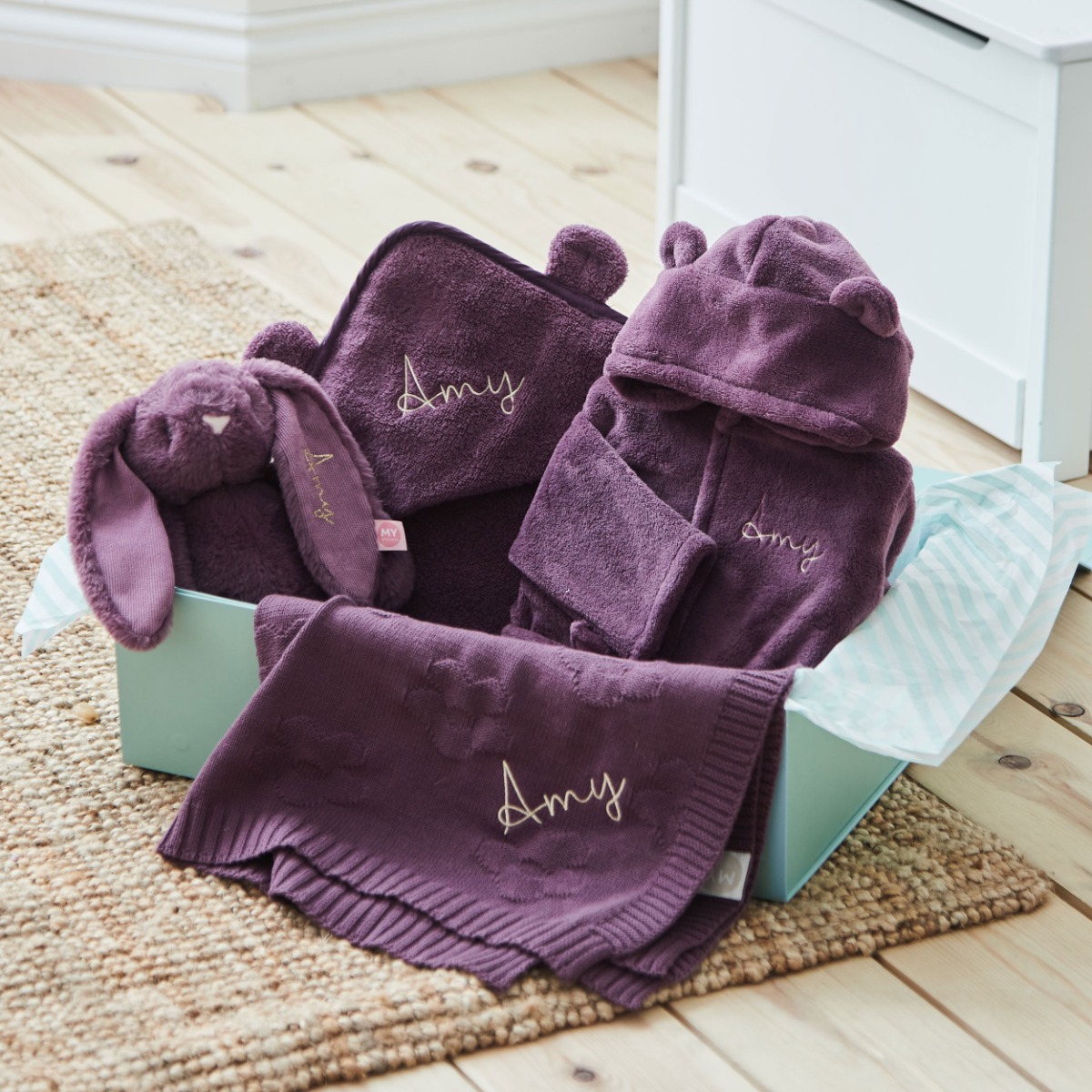 Personalised Plum Bedtime Essentials Gift Set