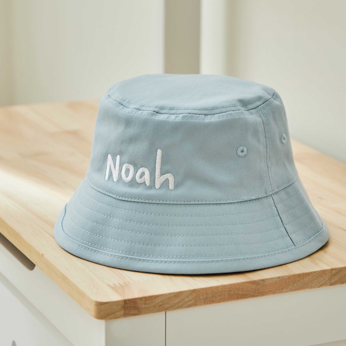 Personalised Lettering Light Bucket Hat