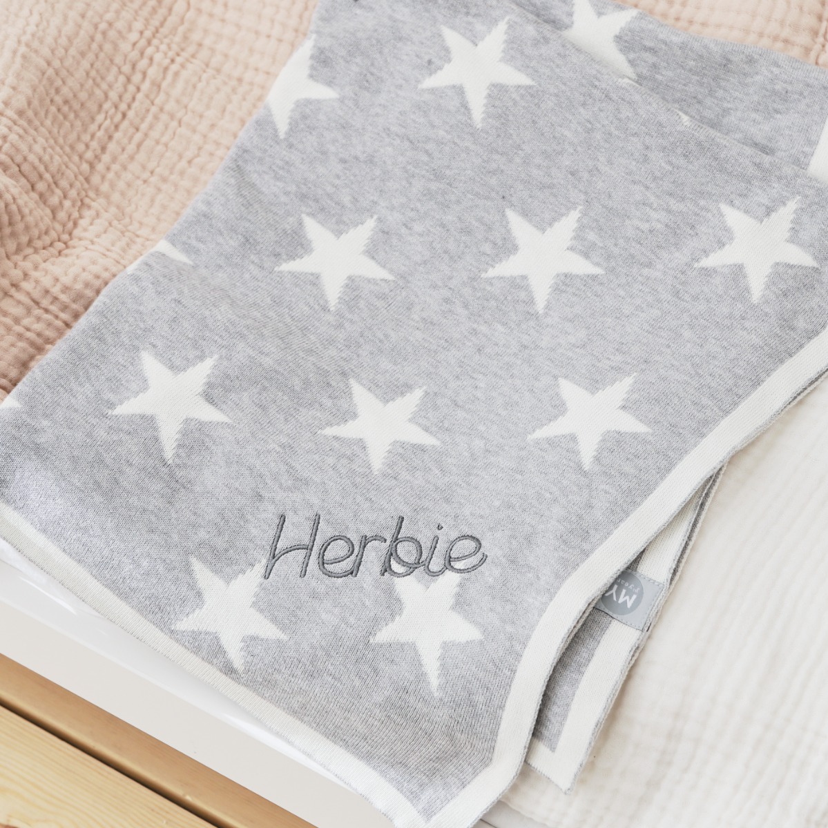 Personalised Star Intarsia Blanket