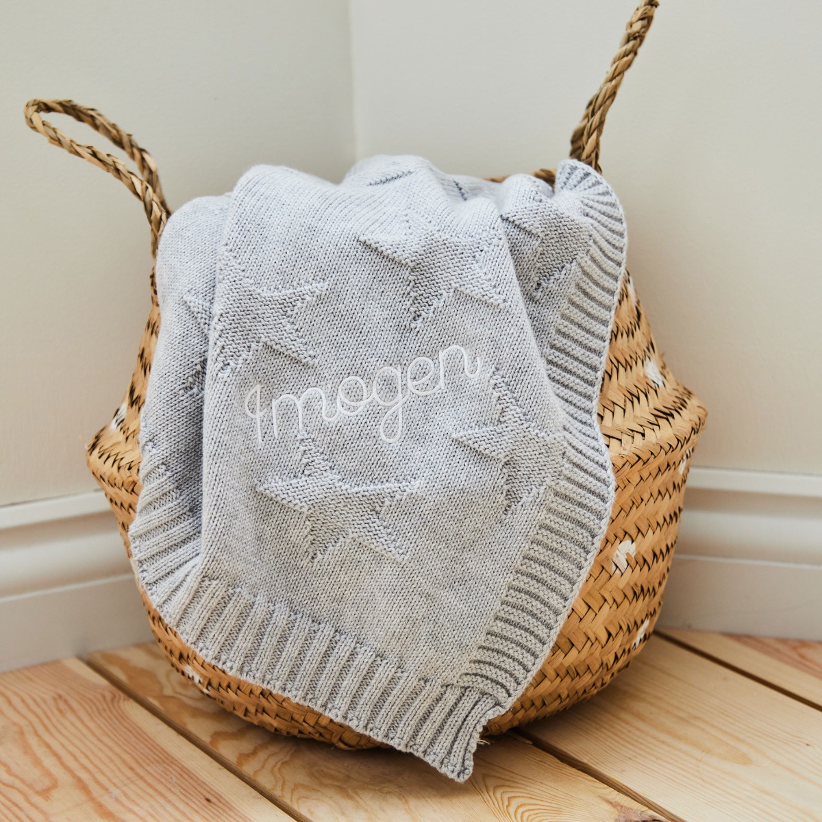 Personalised Star Jacquard Blanket