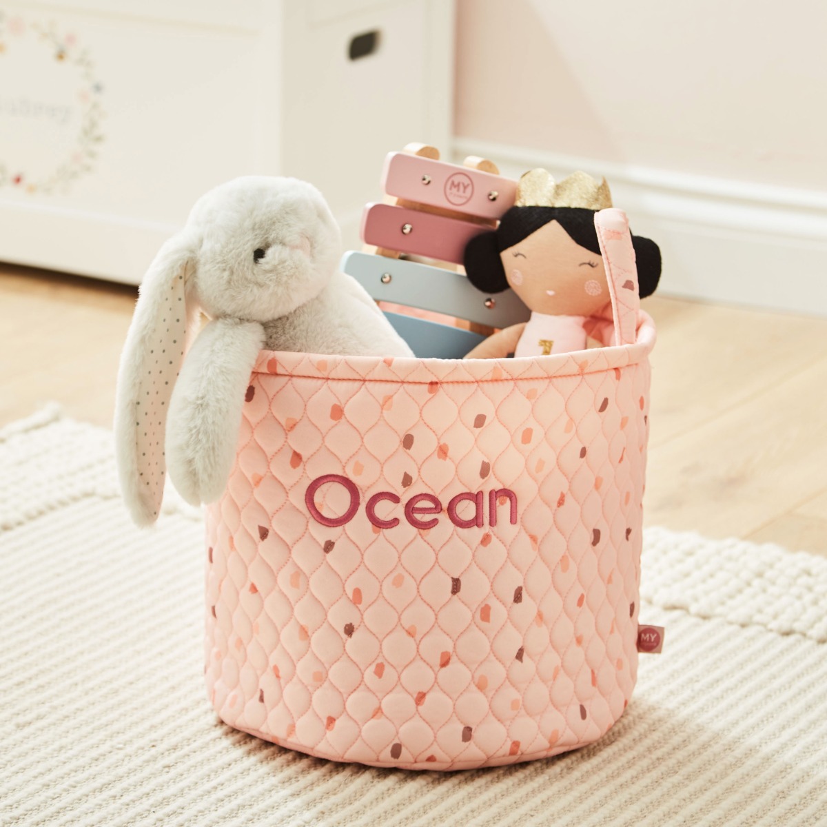 Personalised Medium Polka Dot Storage Bag