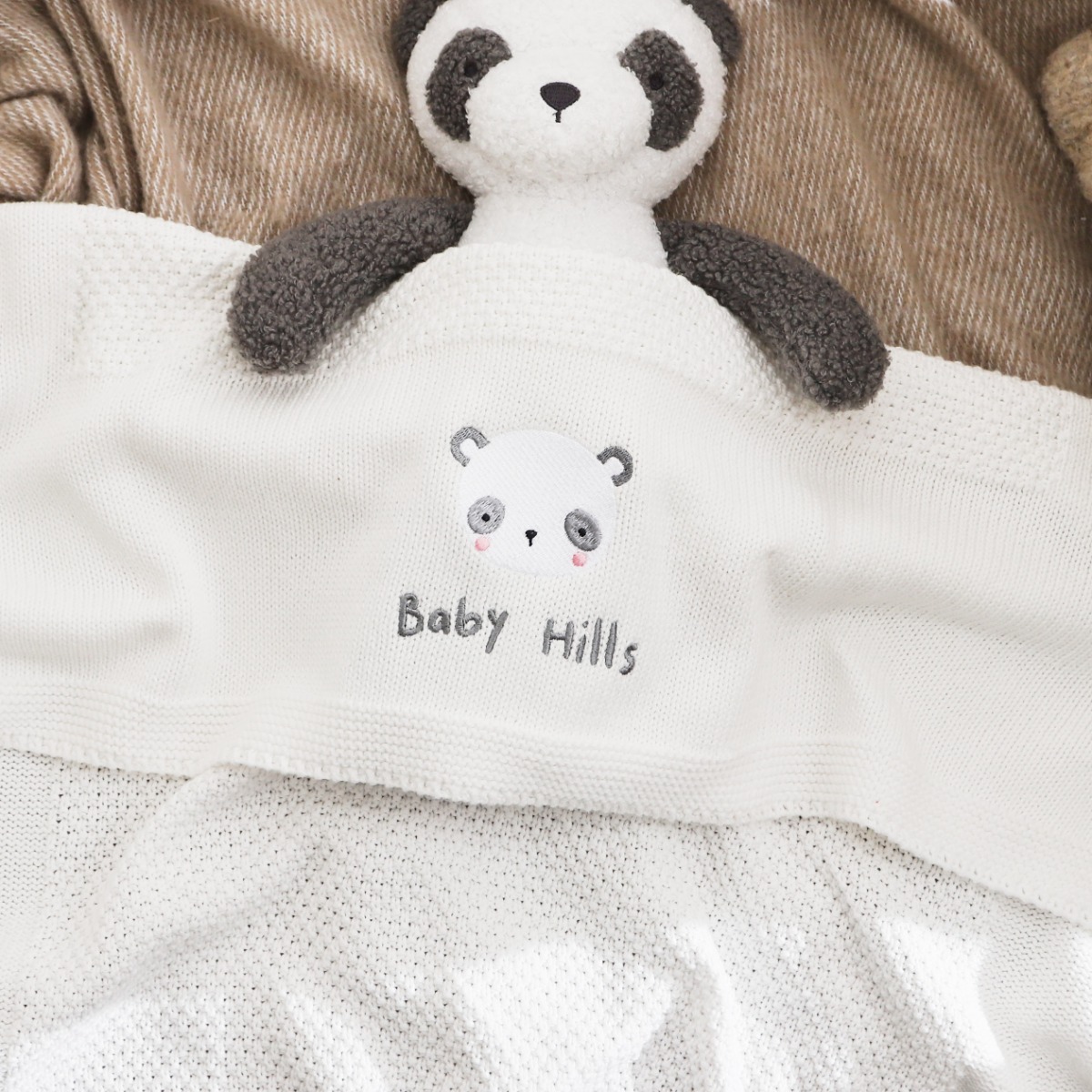 Personalised Ivory Panda Shawl