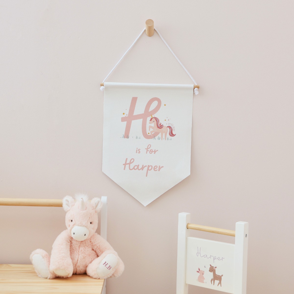 Personalised Unicorn Wall Hanging