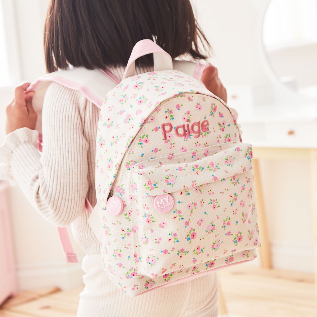 Personalised Ditsy Print Classic Mini Backpack