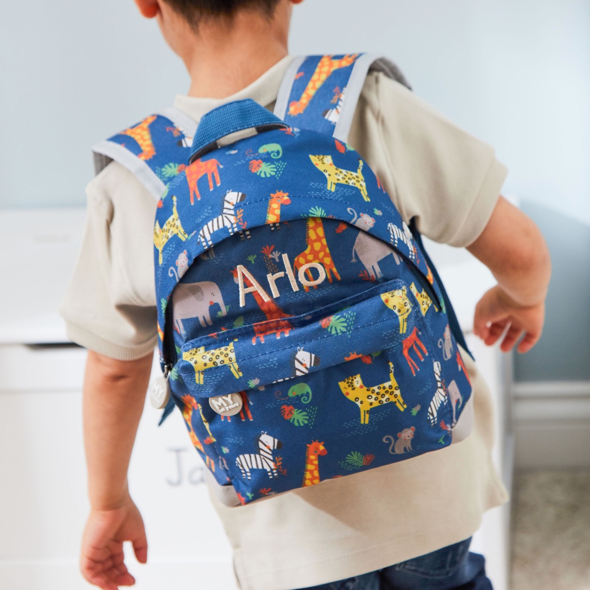 Personalised Safari Print Classic Mini Backpack