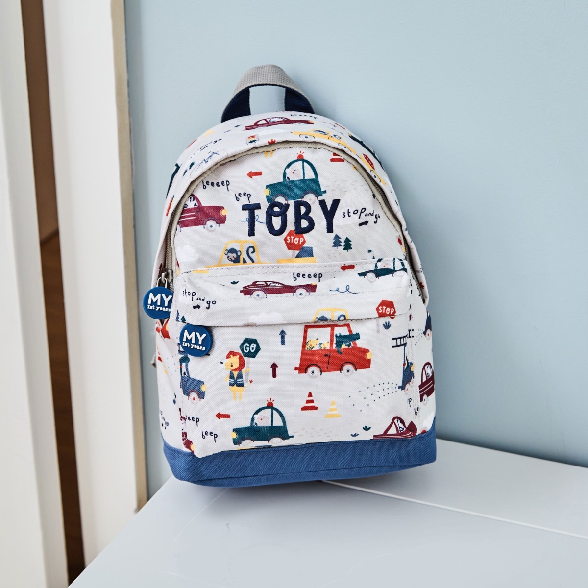 Personalised Transport Print Classic Mini Backpack