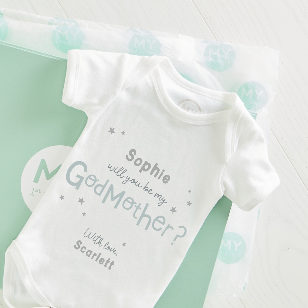 Personalised Will You Be My Godmother Bodysuit