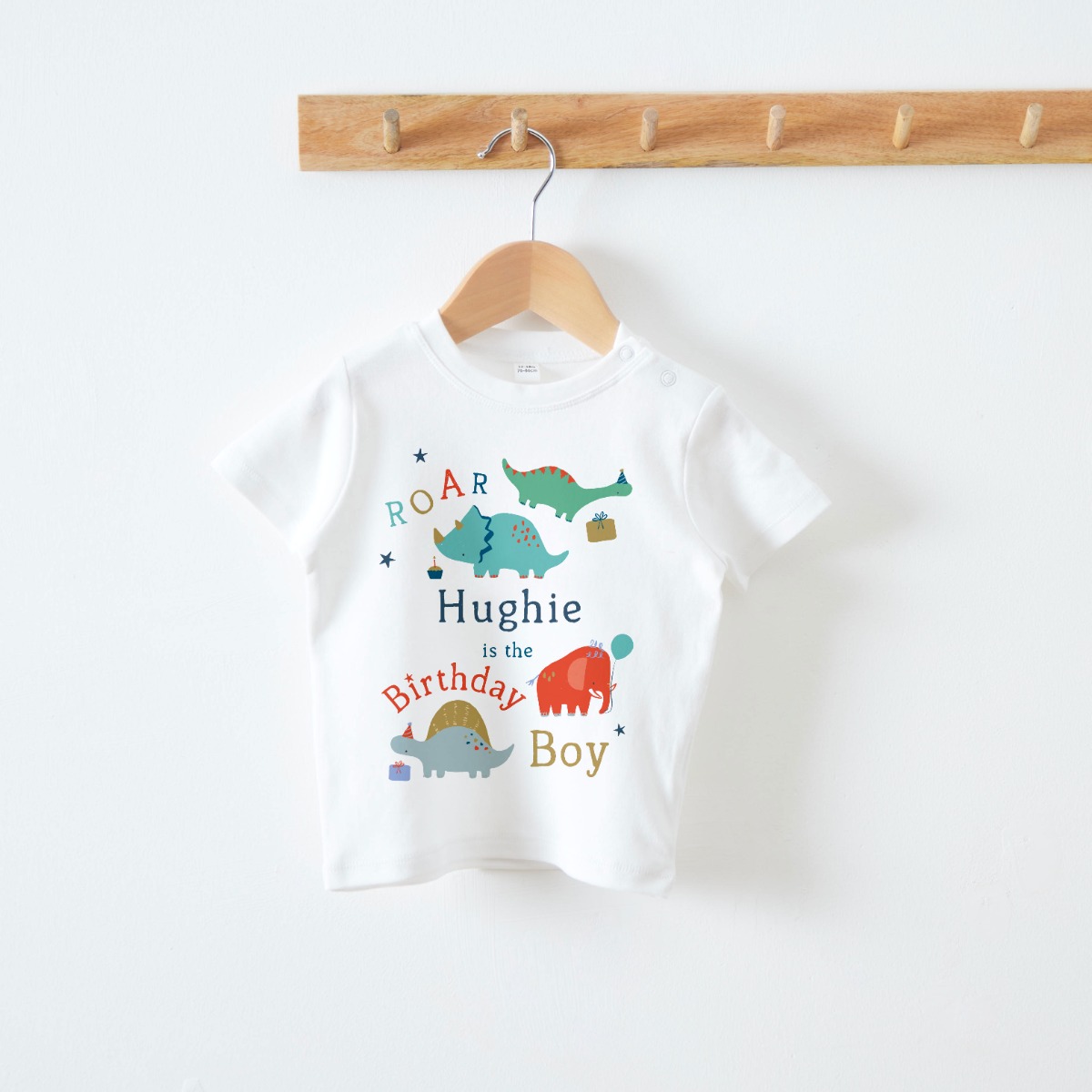 Personalised Dinosaur Birthday T-Shirt