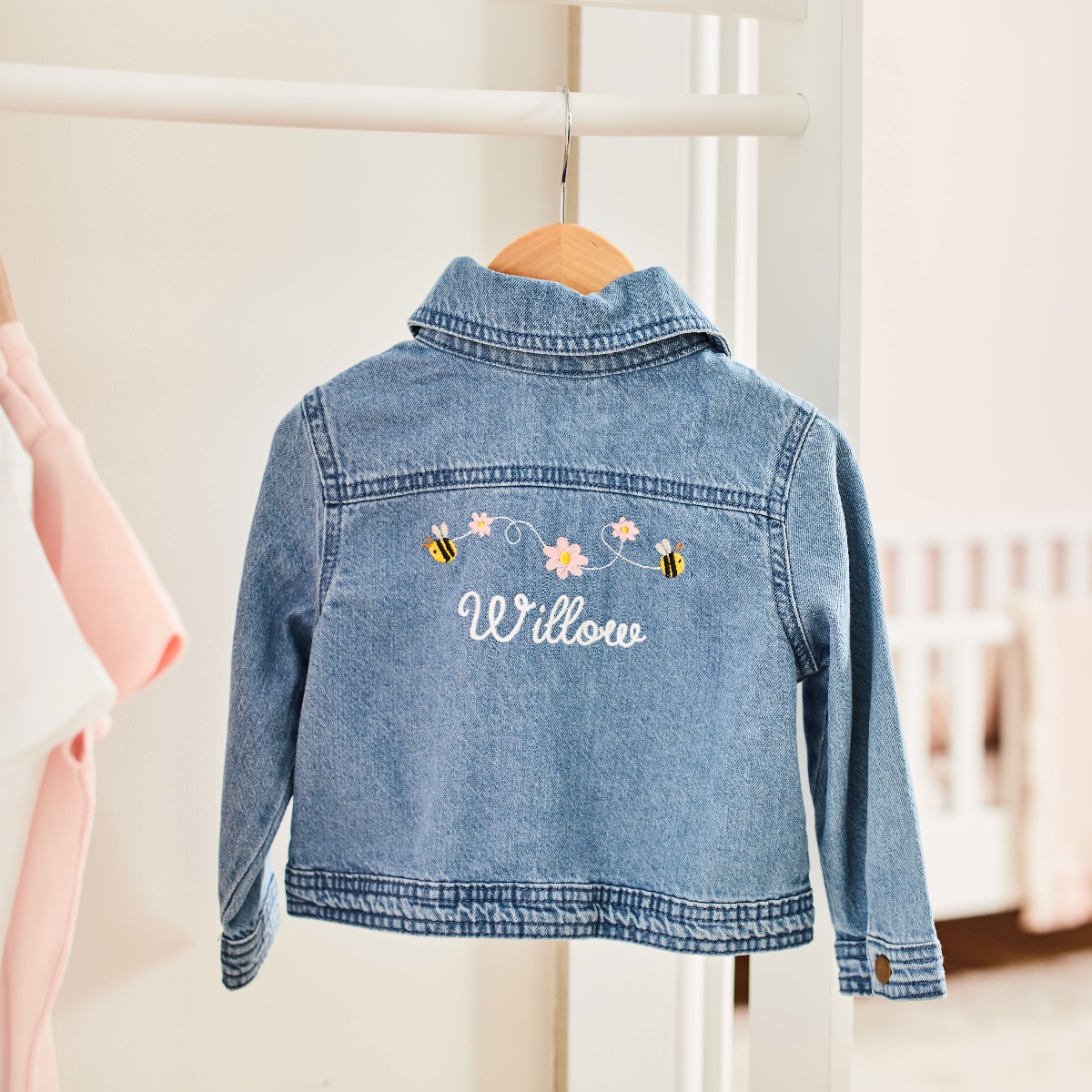 Personalised Bumblebee Denim Jacket