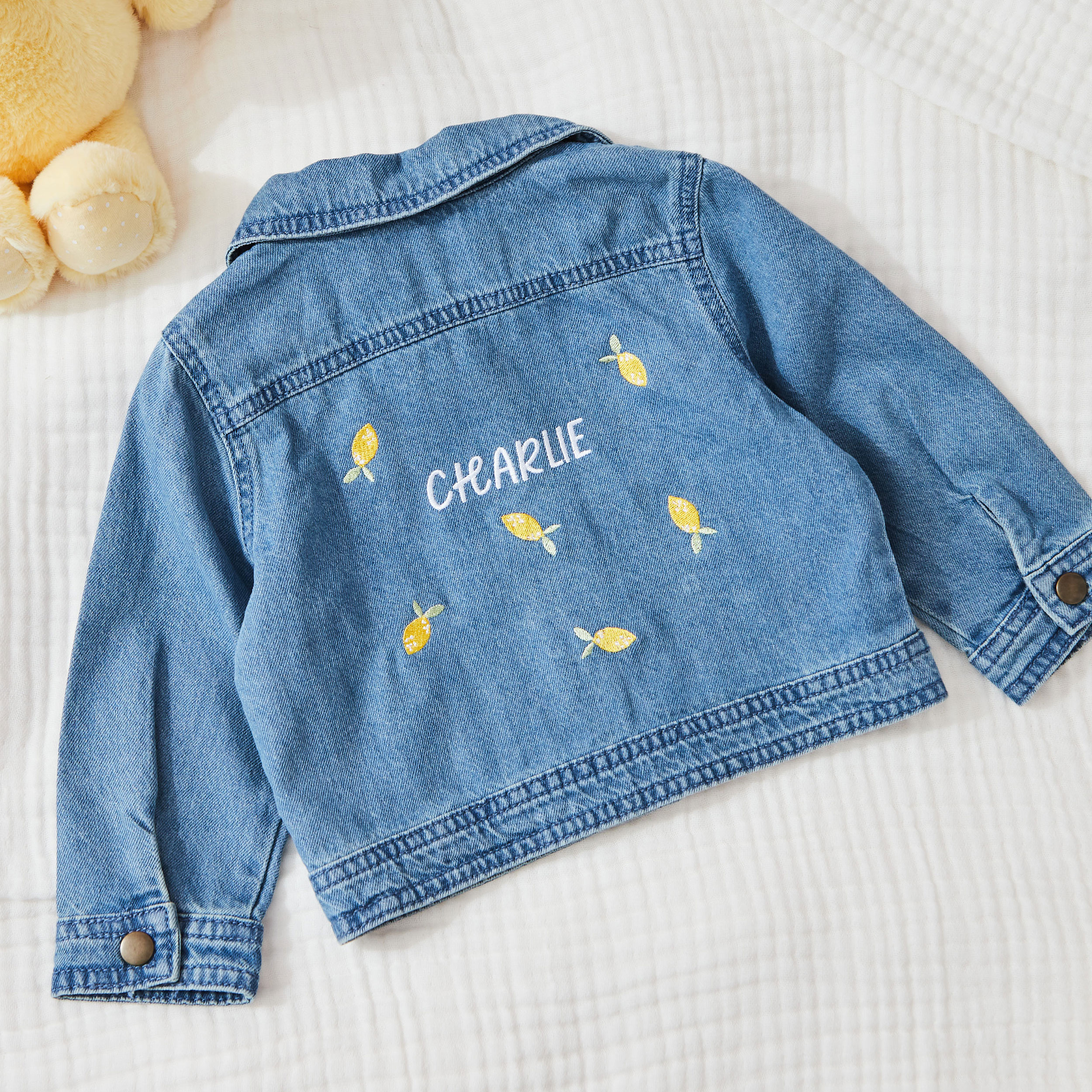 Personalised Lemon Denim Jacket