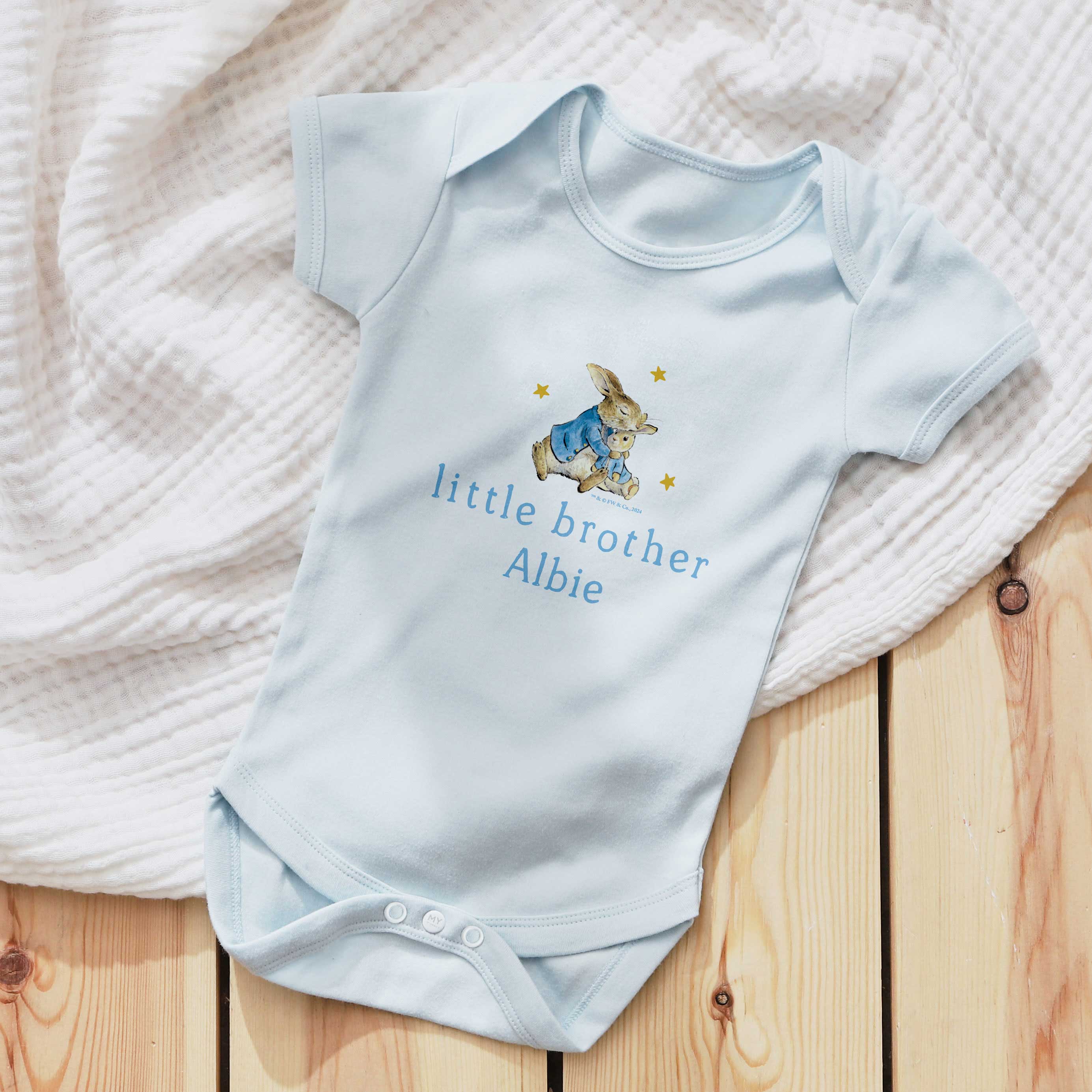 Personalised Peter Rabbit Little Brother Bodysuit