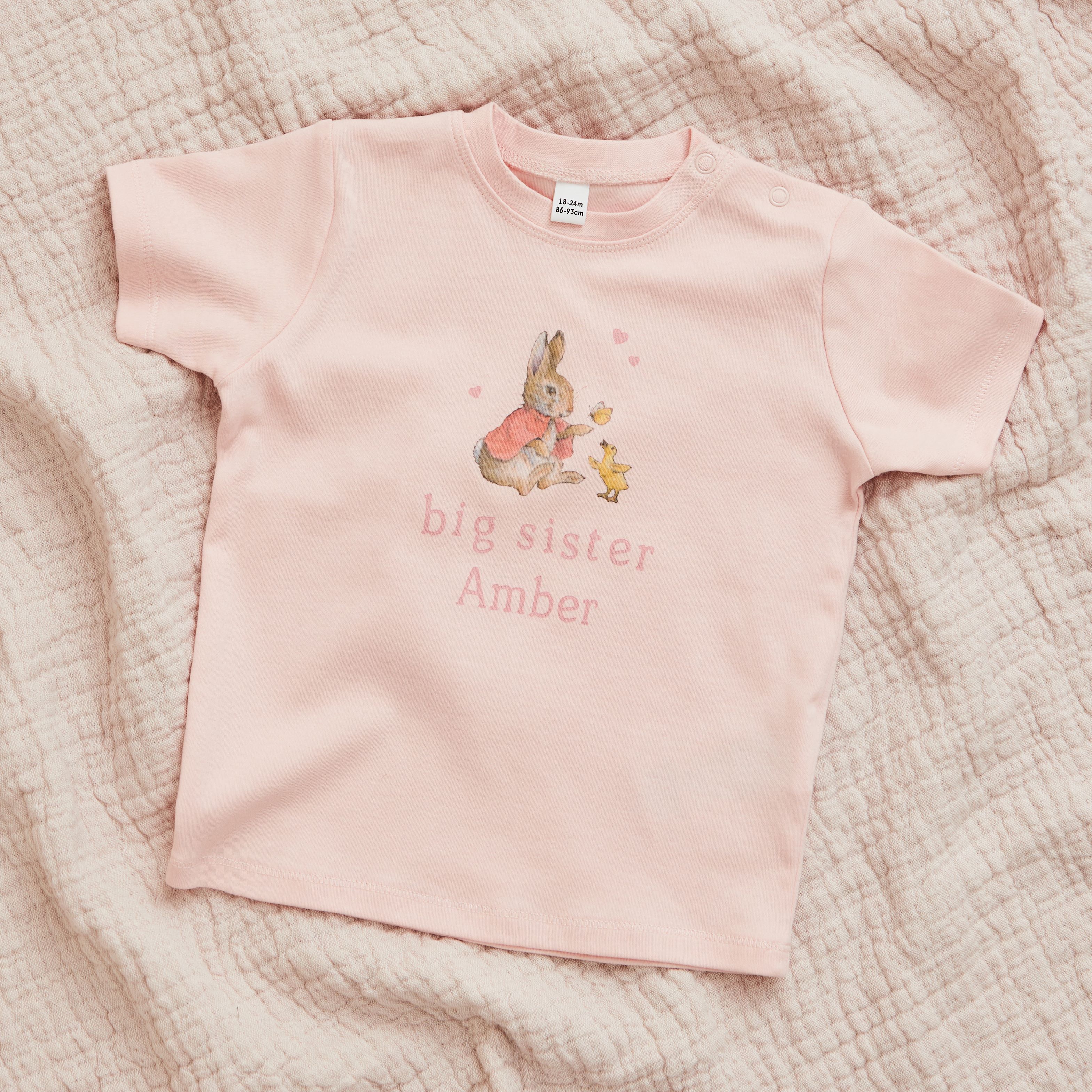 Personalised Big Sister Flopsy Bunny T-Shirt