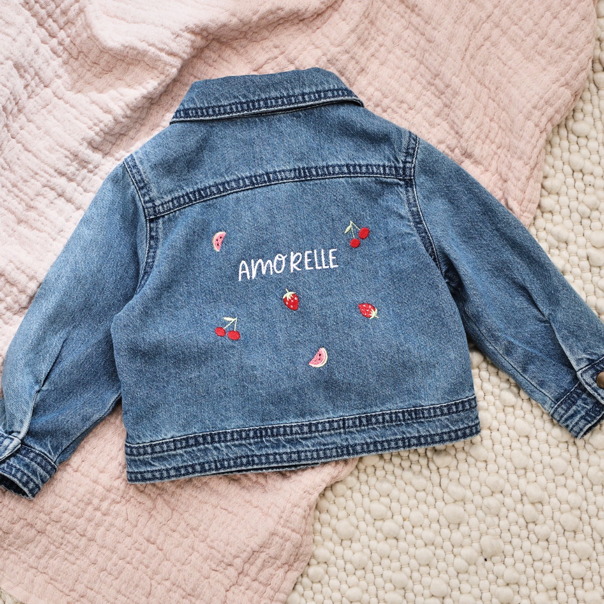 Personalised Fruit Denim Jacket