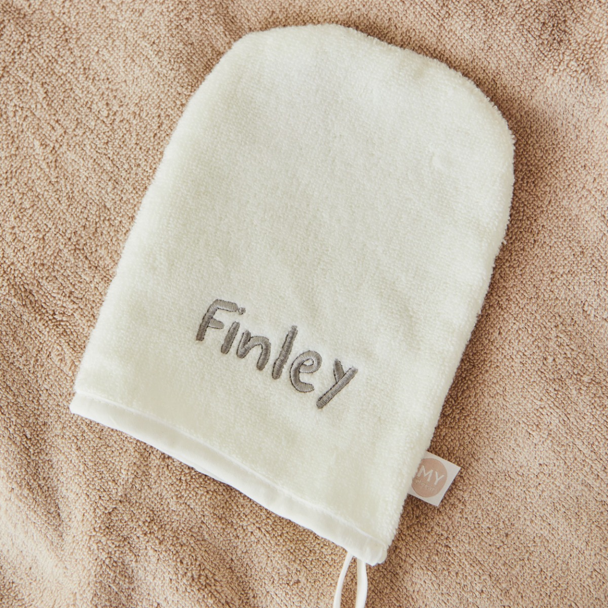 Personalised Ivory Bath Mitt