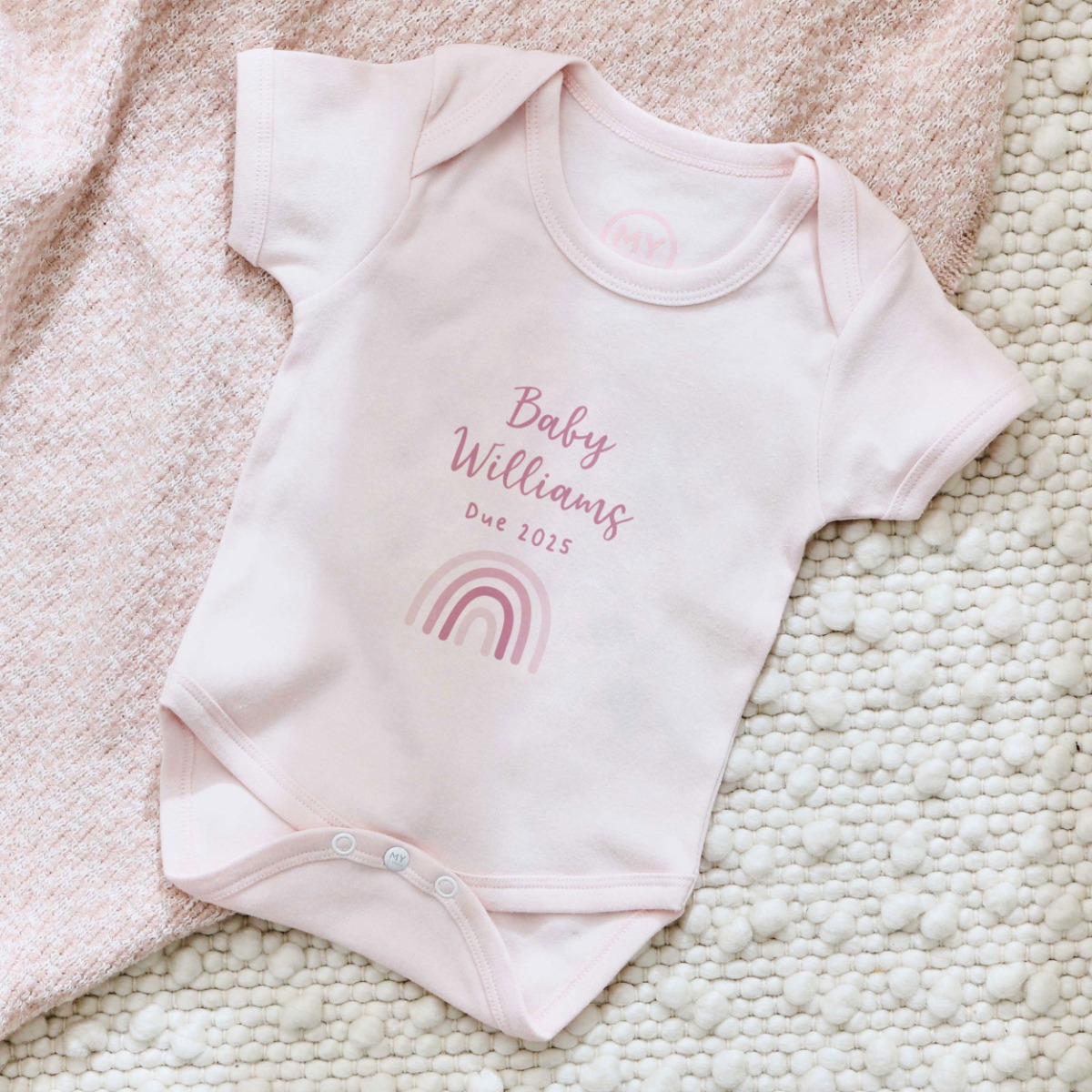 Personalised Rainbow Baby Bodysuit