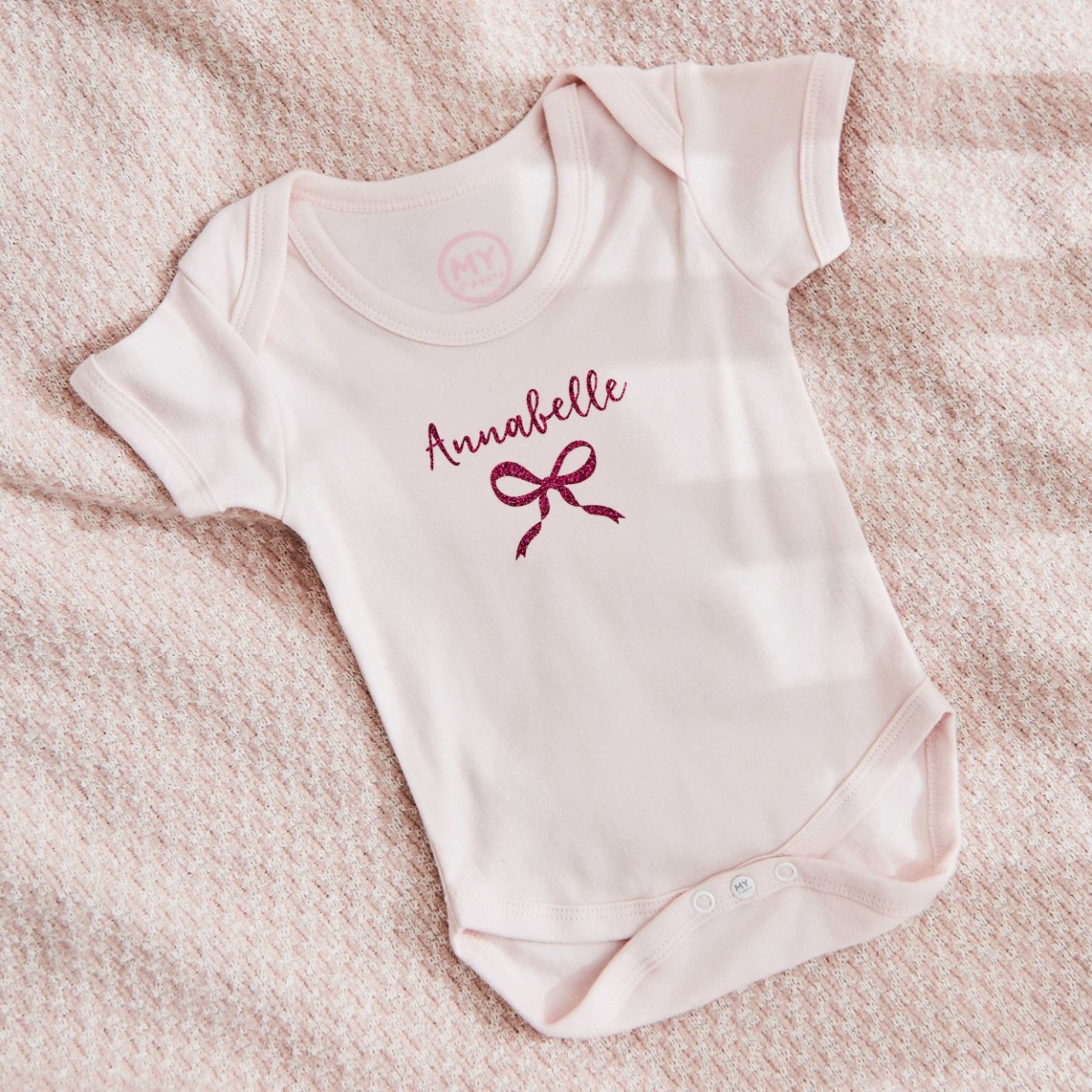 Personalised Bow Baby Bodysuit