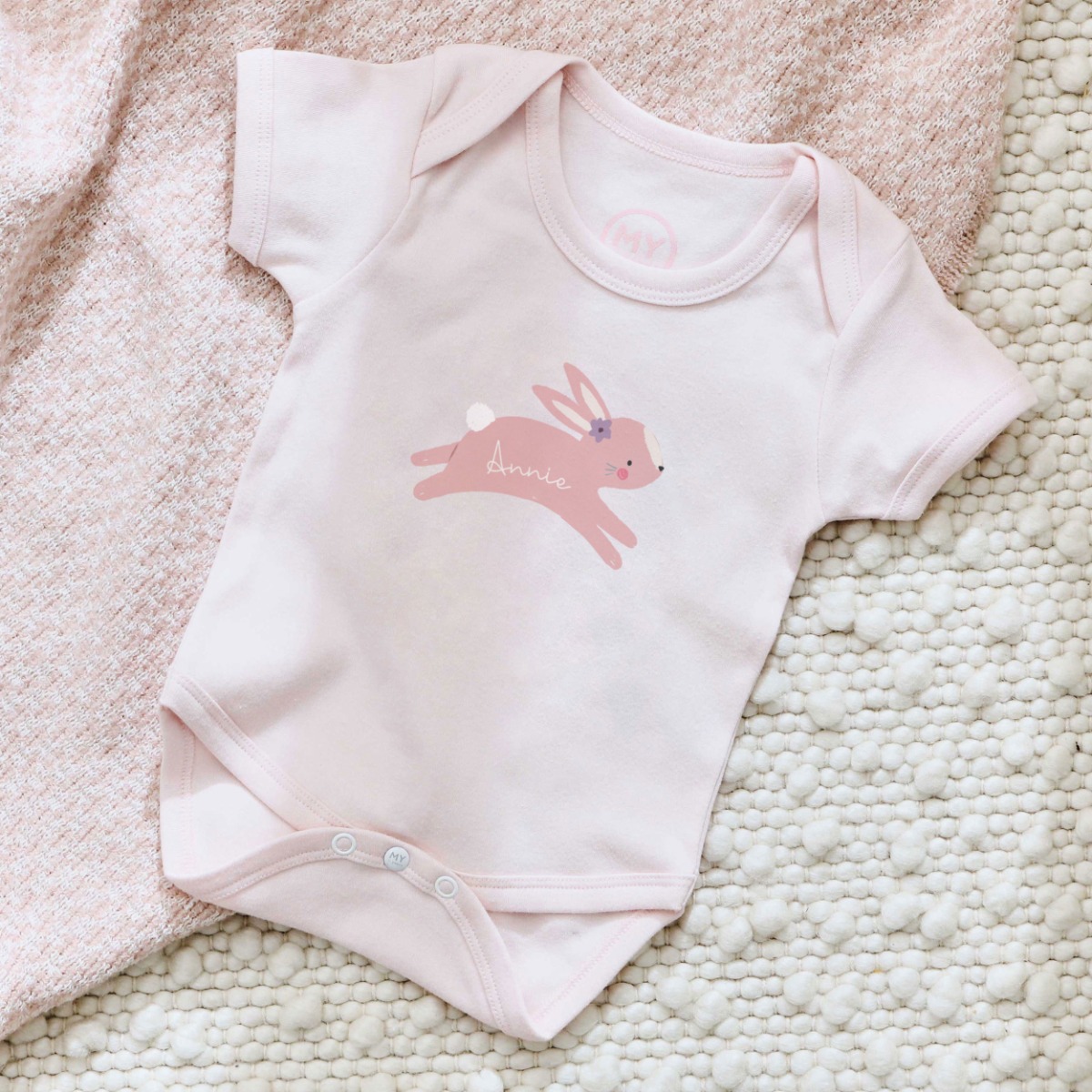 Personalised Bunny Baby Bodysuit