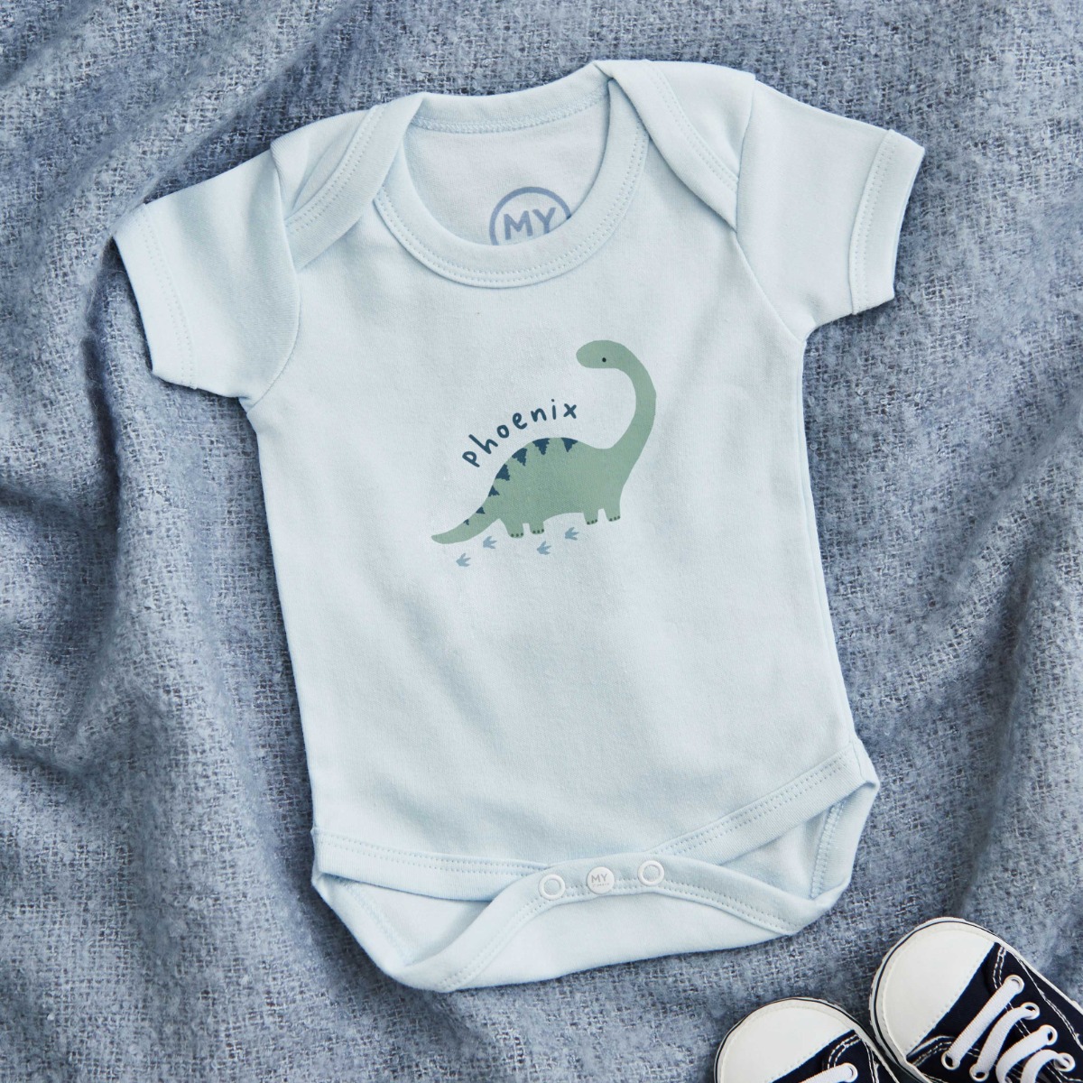 Personalised Dinosaur Baby Bodysuit