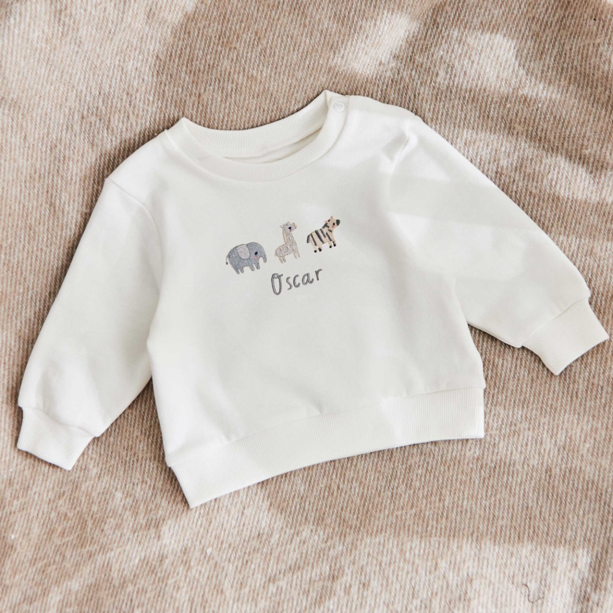 Personalised Safari Ecru Sweatshirt