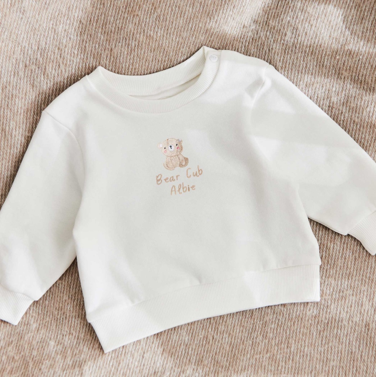 Personalised Biscuit Bear Ecru Sweatshirt