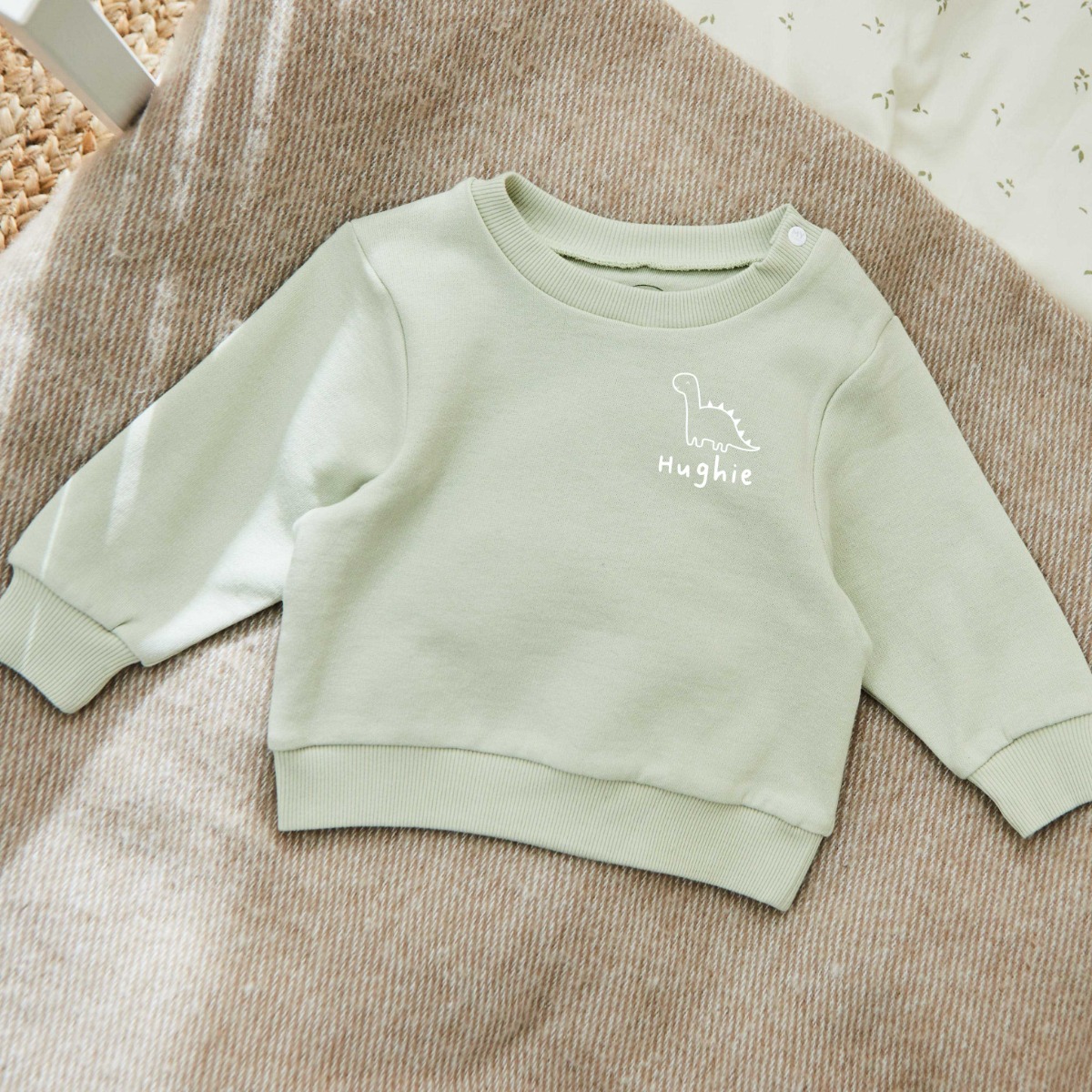 Personalised Dinosaur Sage Sweatshirt