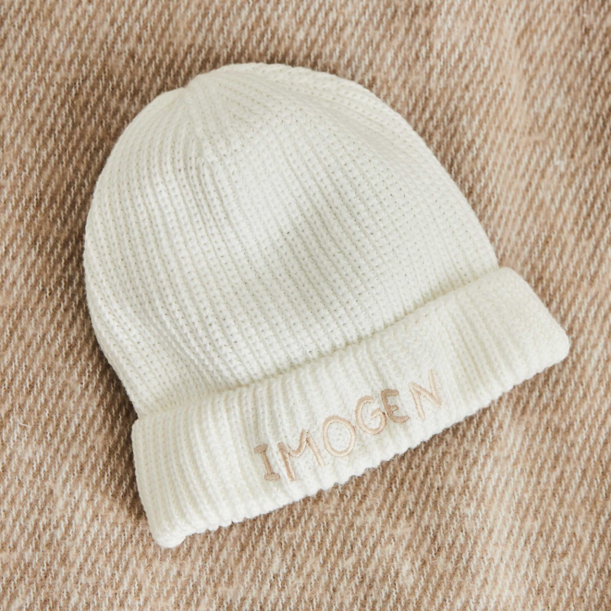 Personalised Ecru Beanie