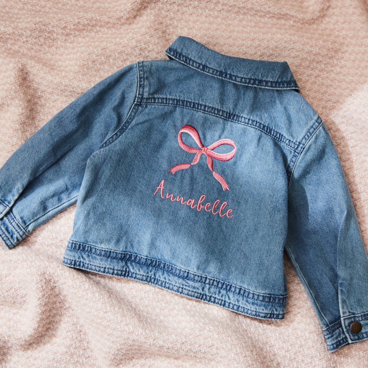 Personalised Bow Denim Jacket