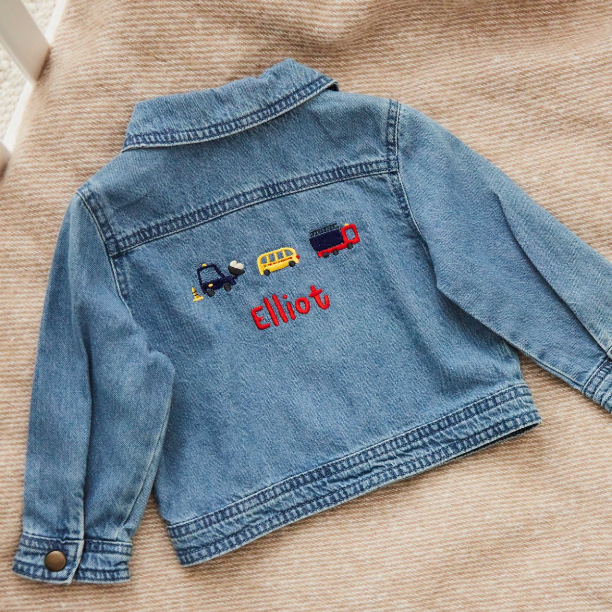 Personalised Transport Denim Jacket