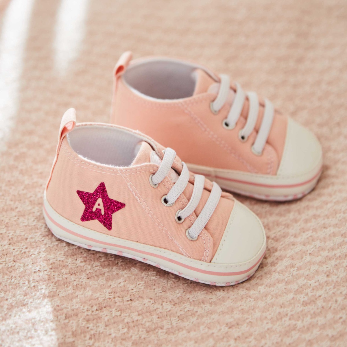 Personalised Star Baby High Top Shoes