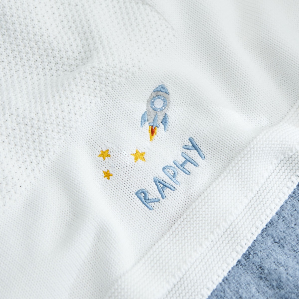 Personalised Rocket Ivory Shawl