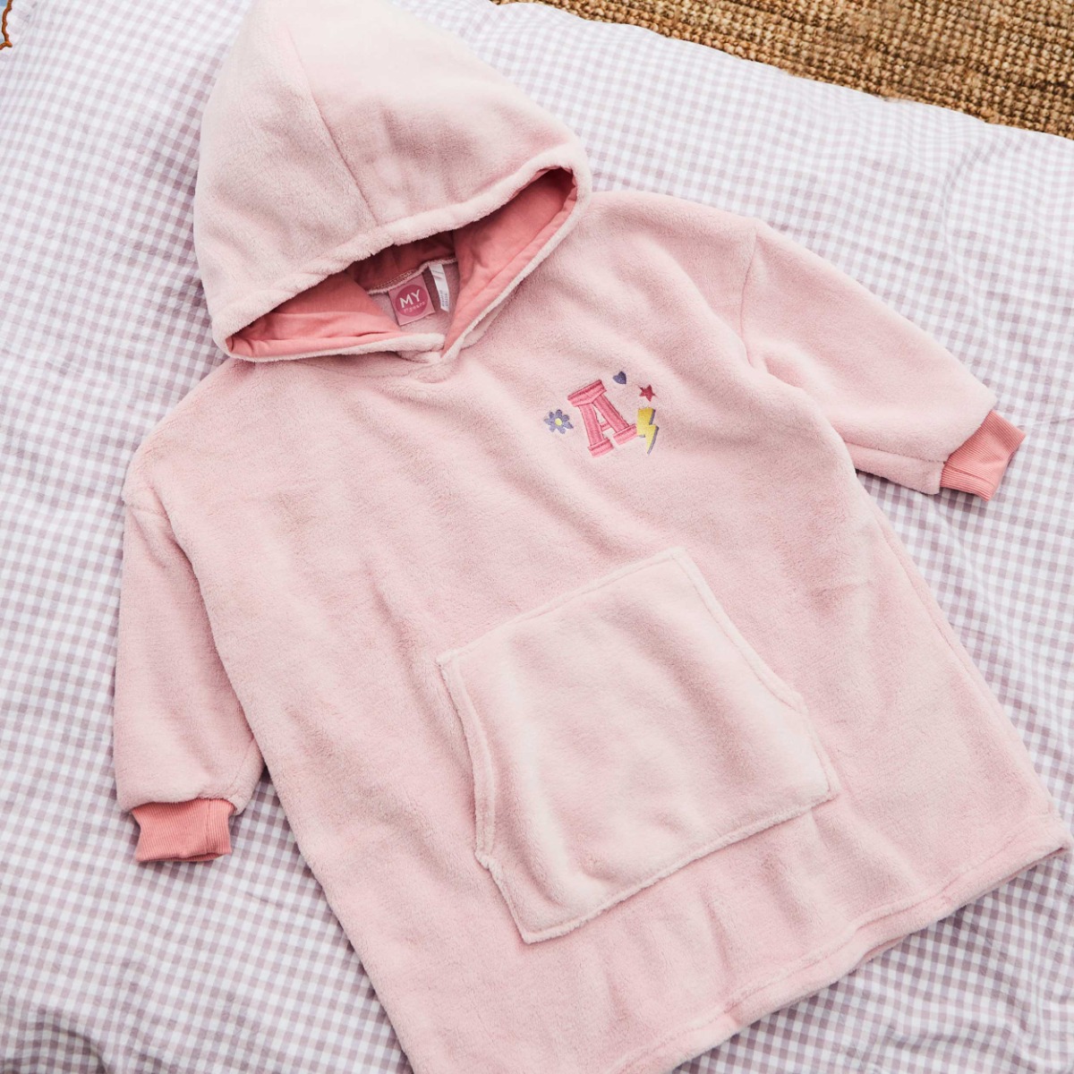 Personalised Initial Fleece Oversized Hoodie