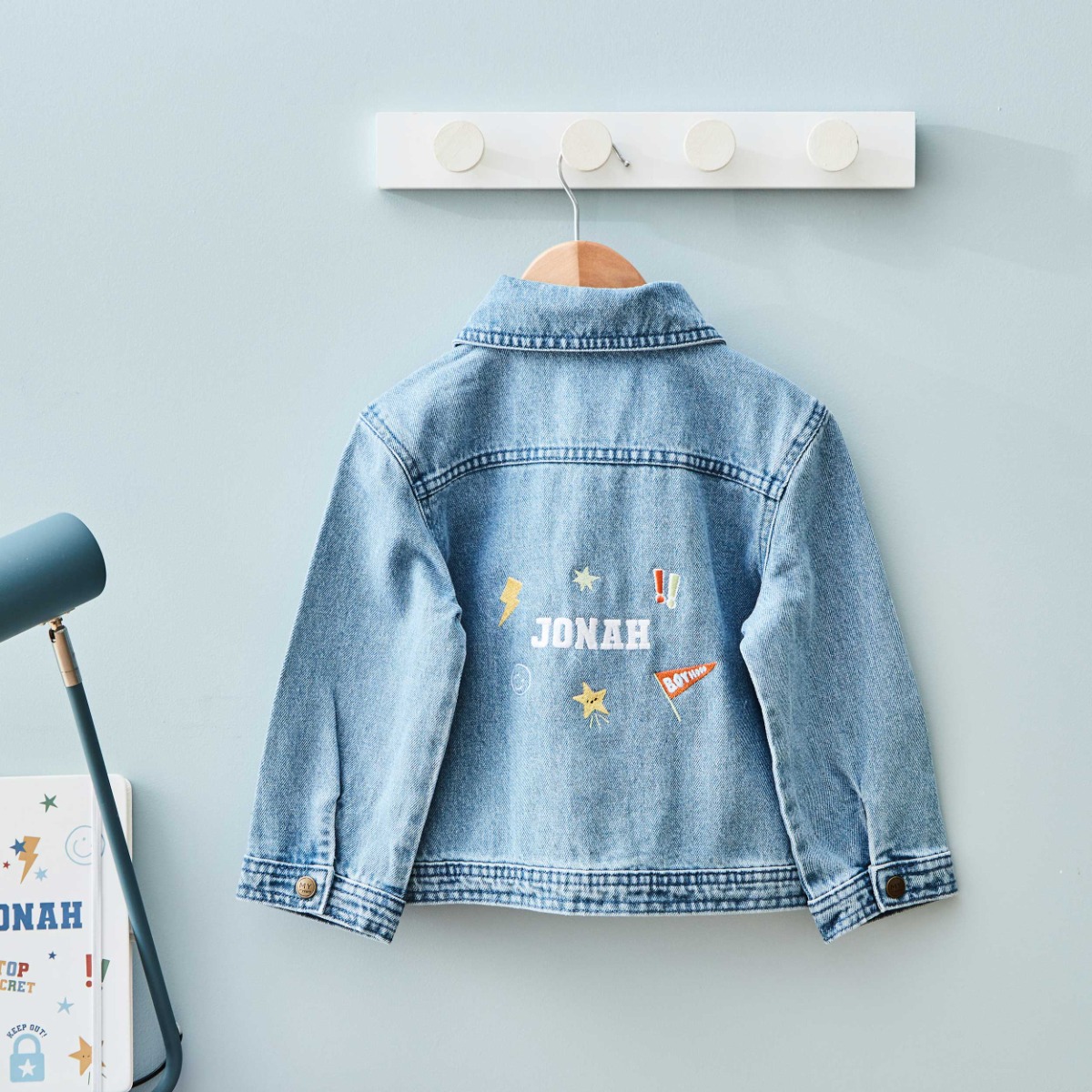 Personalised Varsity Embroidered Denim Jacket