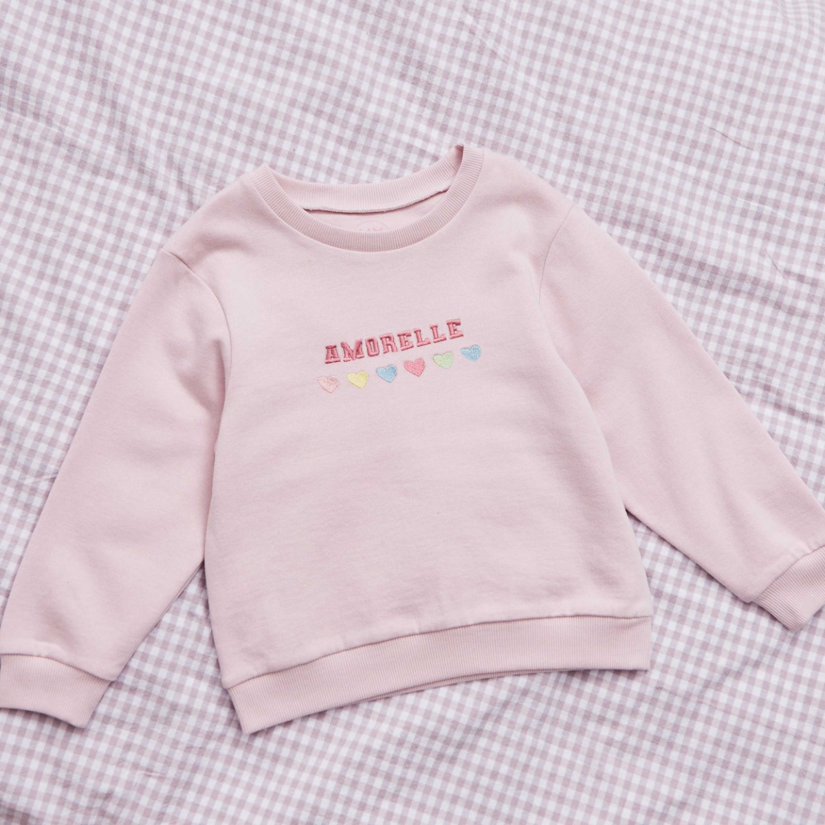 Personalised Rainbow Heart Sweatshirt