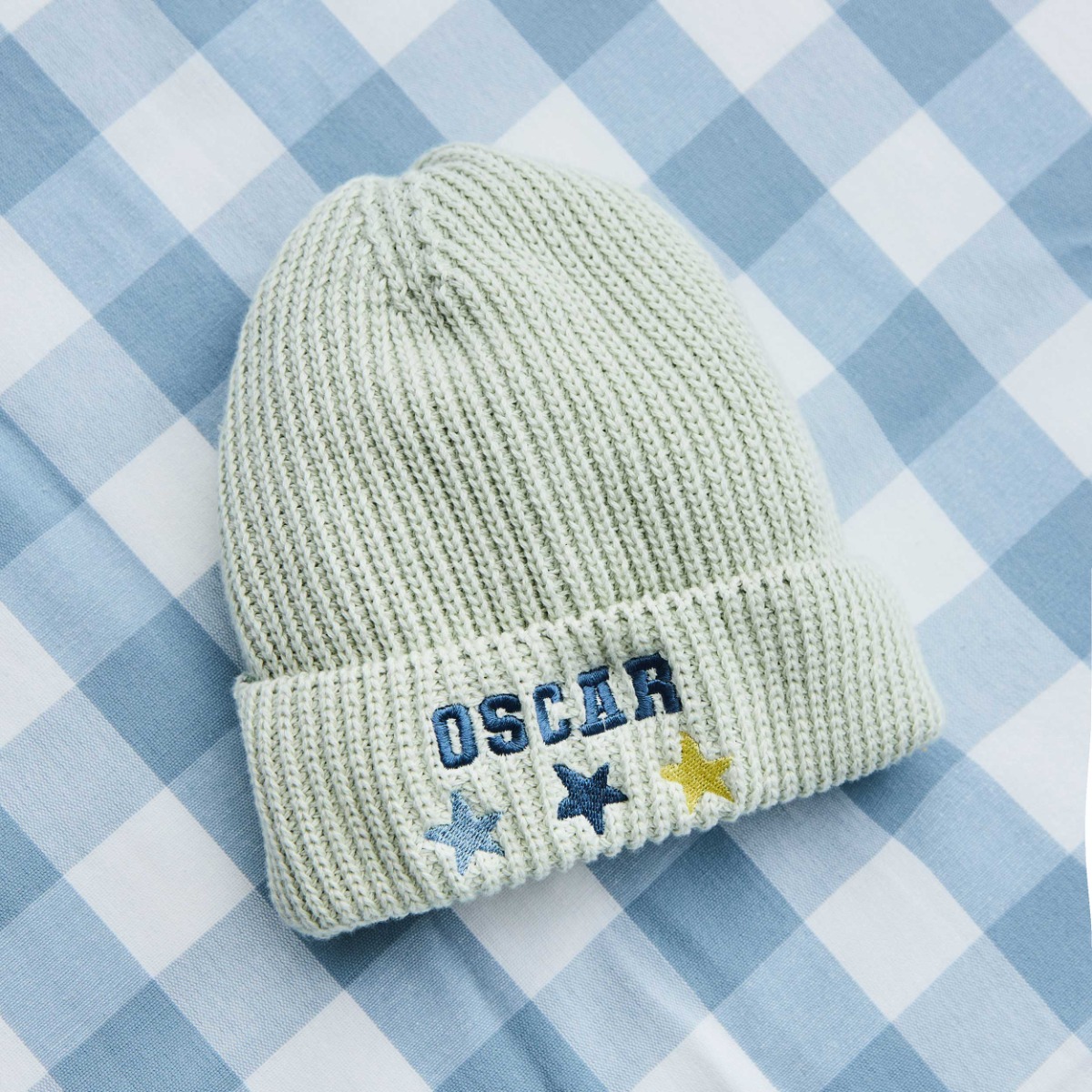 Personalised Star-Design Sage Beanie