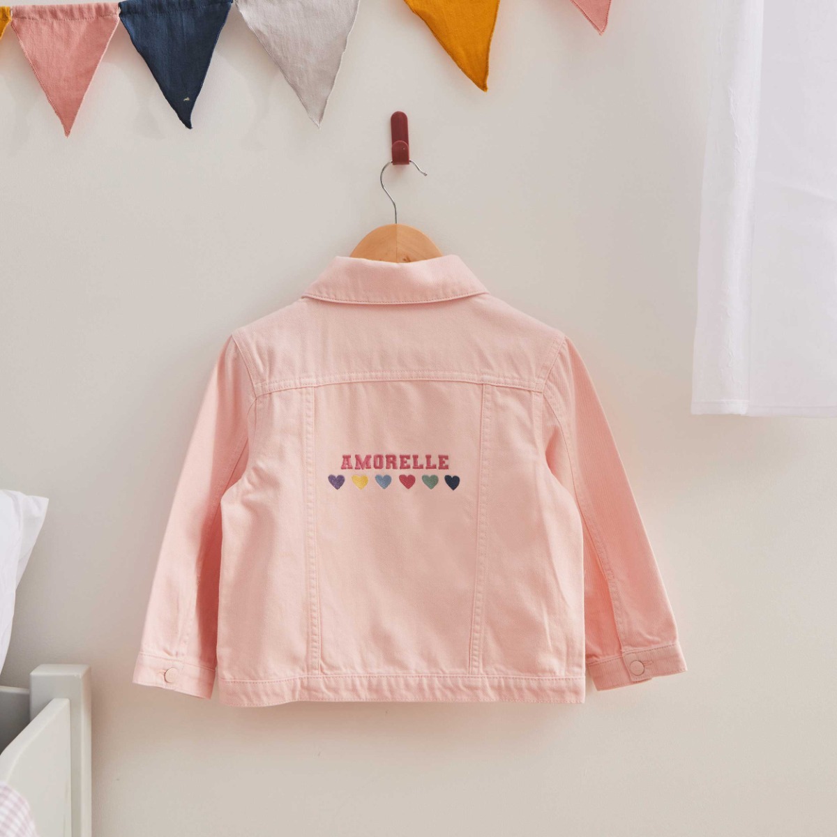 Personalised Heart Denim Jacket