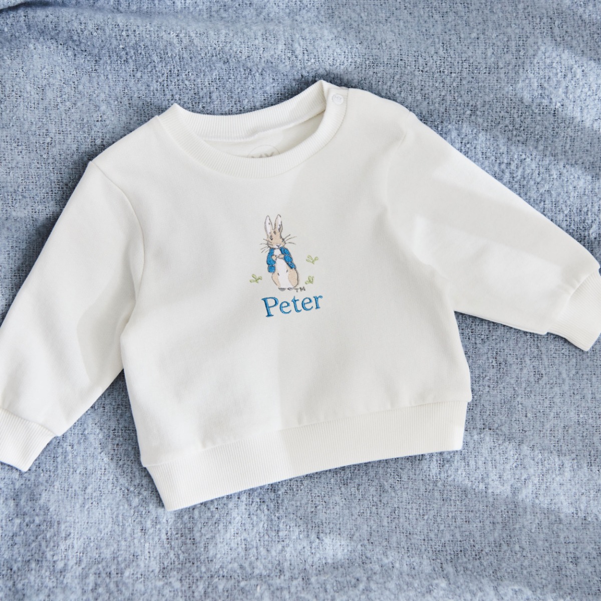 Personalised Peter Rabbit Ecru Sweatshirt