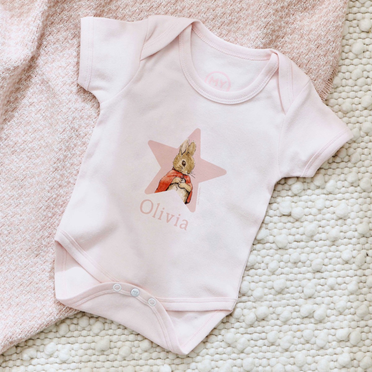 Personalised Star Flopsy Bunny Bodysuit