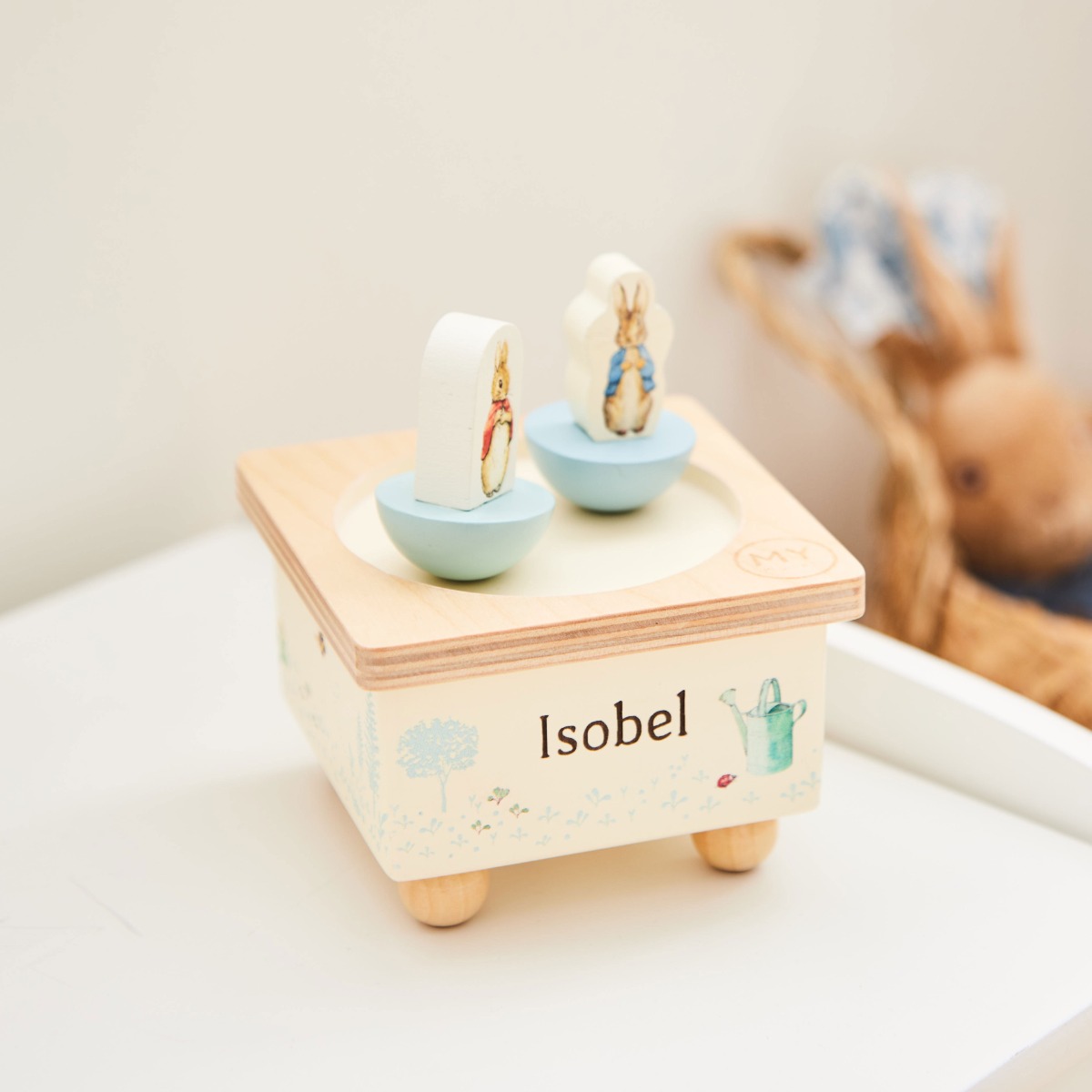 Personalised Wooden Peter Rabbit Music Box