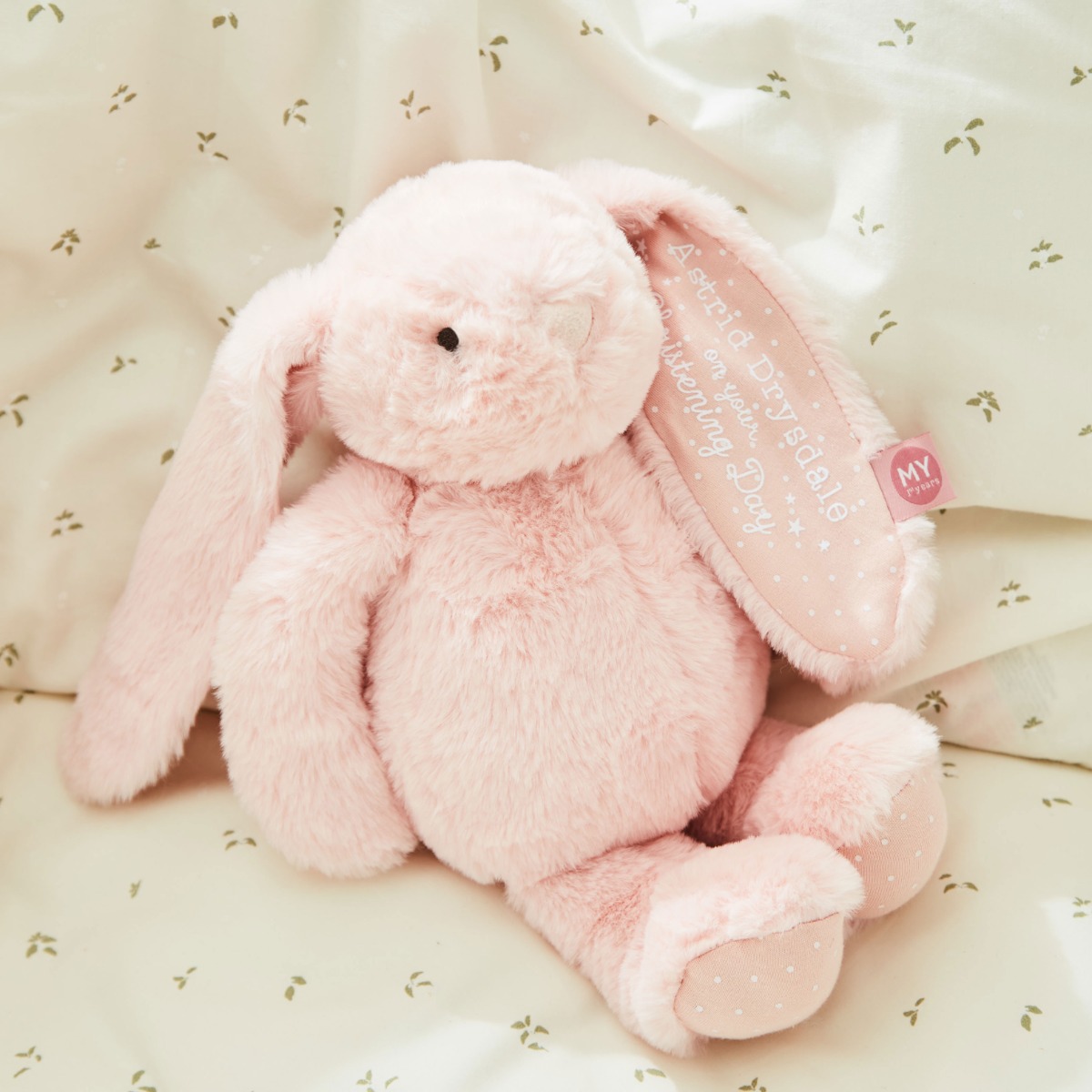 Personalised Christening Day Bunny Soft Toy