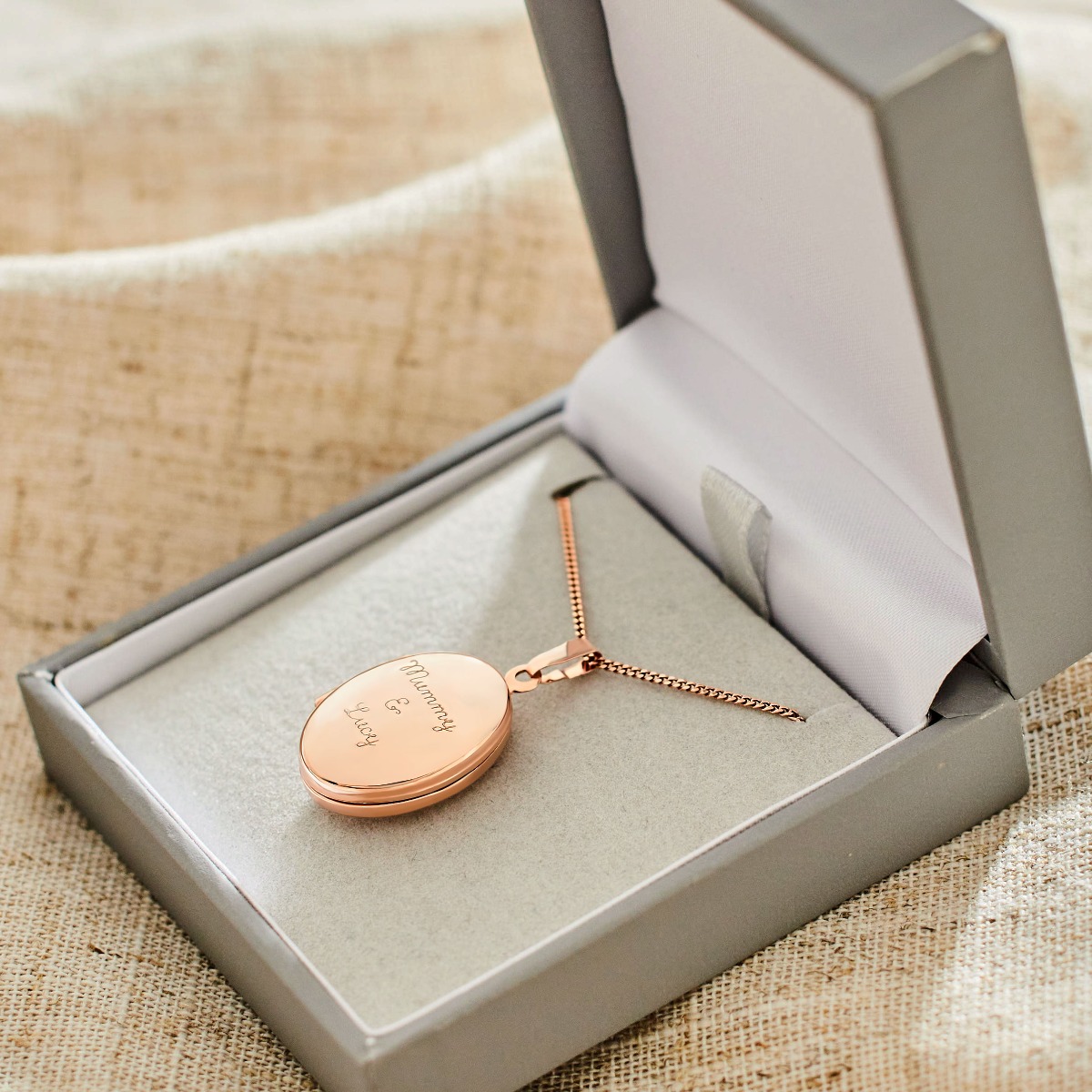 Personalised Rose Gold Plated Locket Necklace