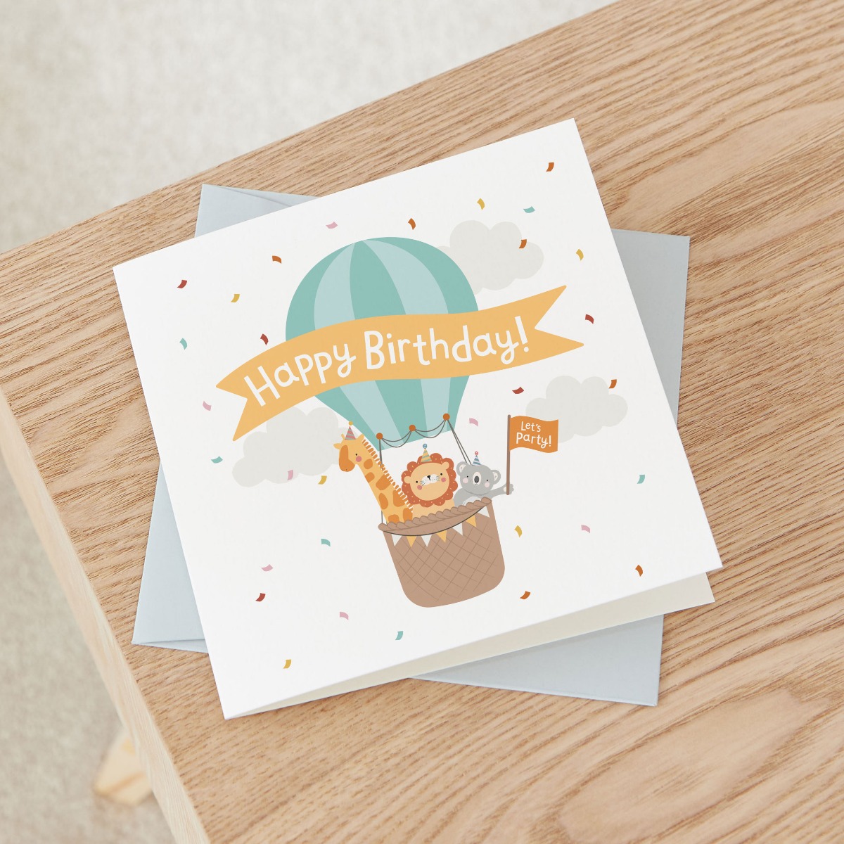 Personalised Hot Air Balloon Design Birthday Card