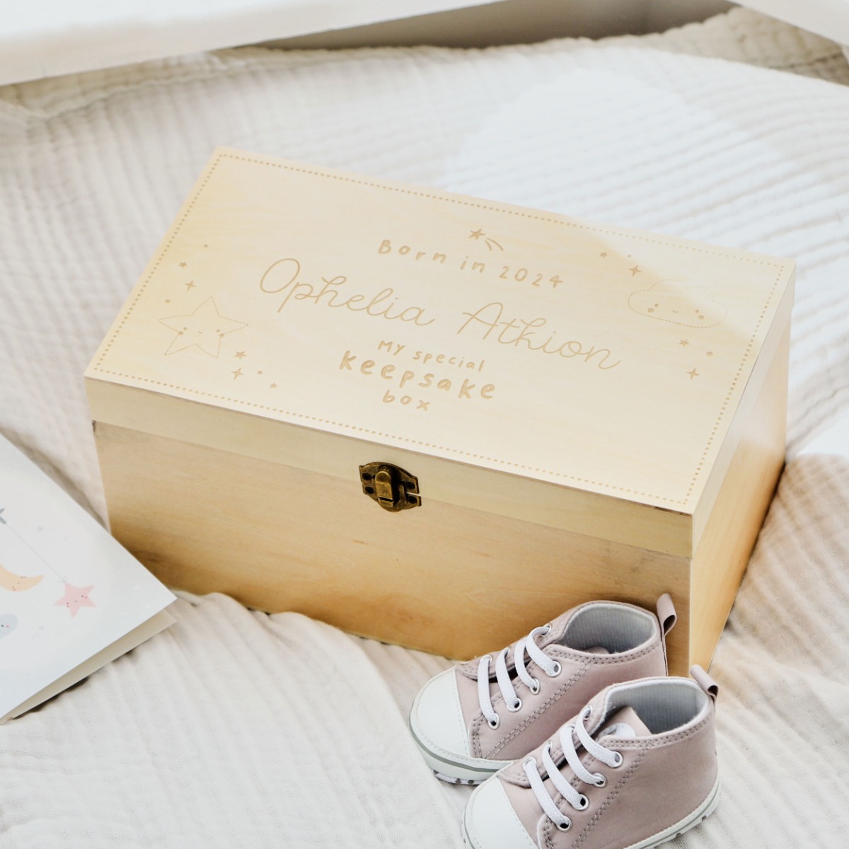 Personalised Born in 2024 Keepsake Box