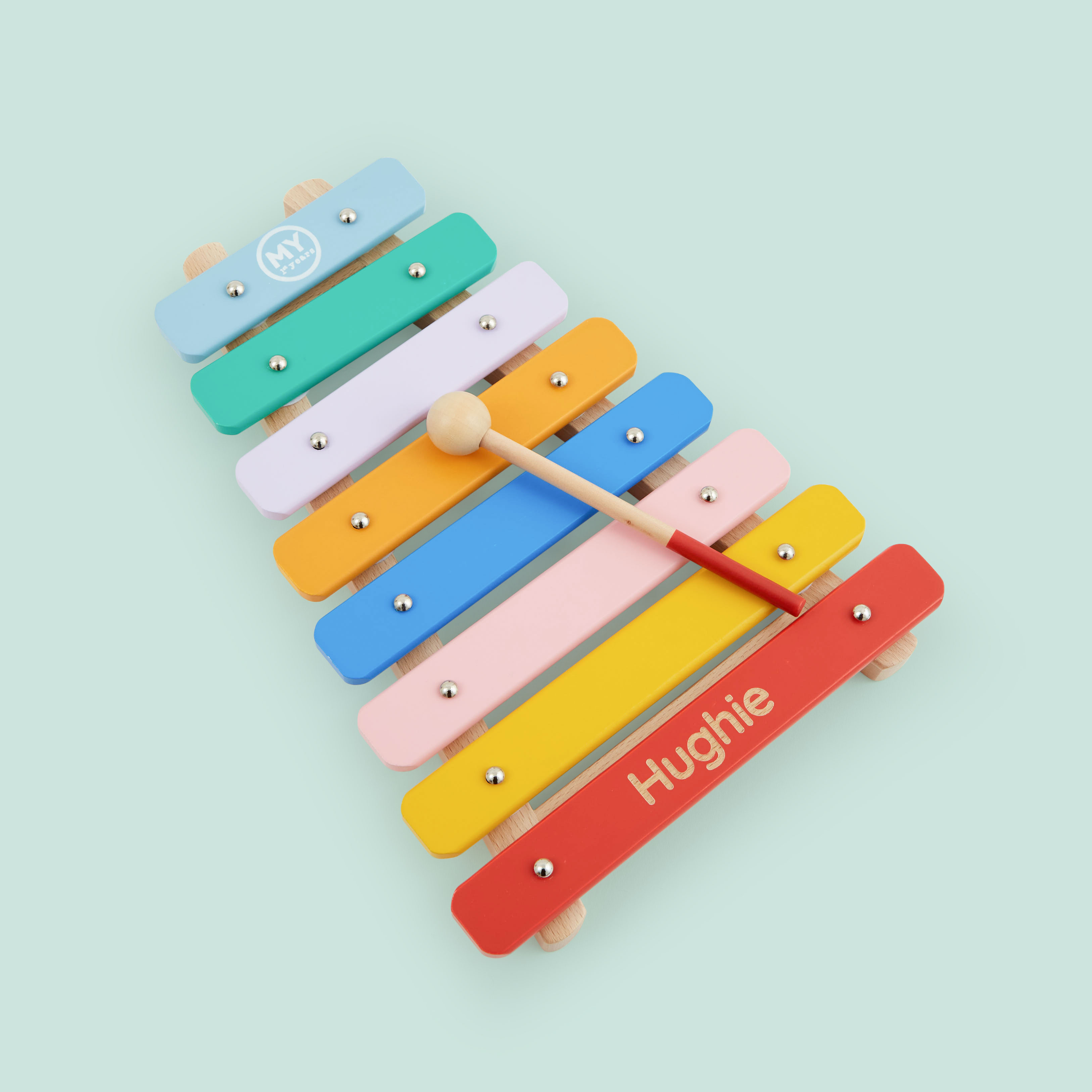 Personalised Colourful Wooden Xylophone Toy